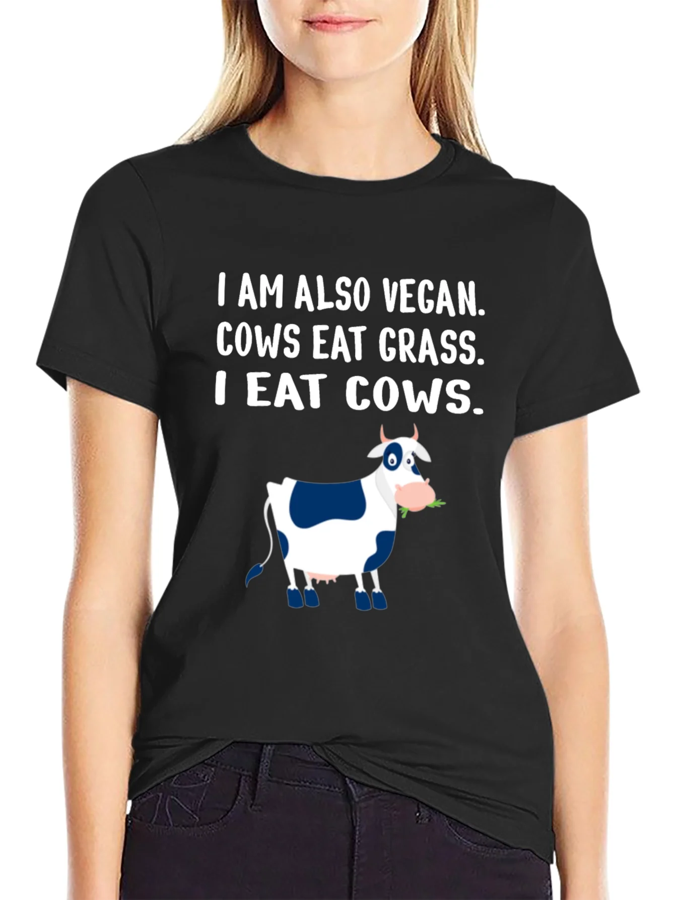 Camiseta Vegana Humor¨ªstica - Yo Tambi¨¦n Como Vacas