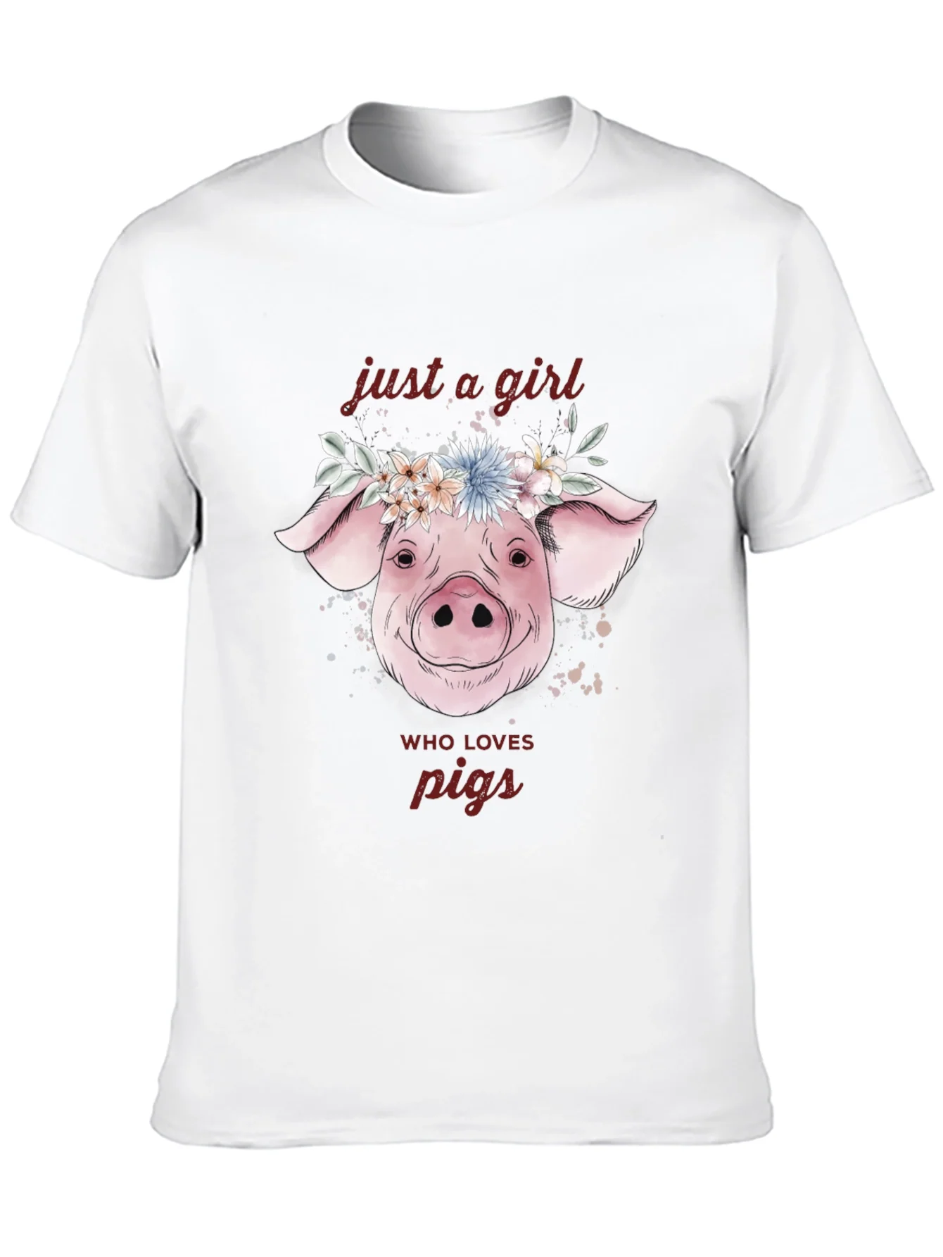 Rebbecca Just A Girl Who Loves Pigs T-Shirt