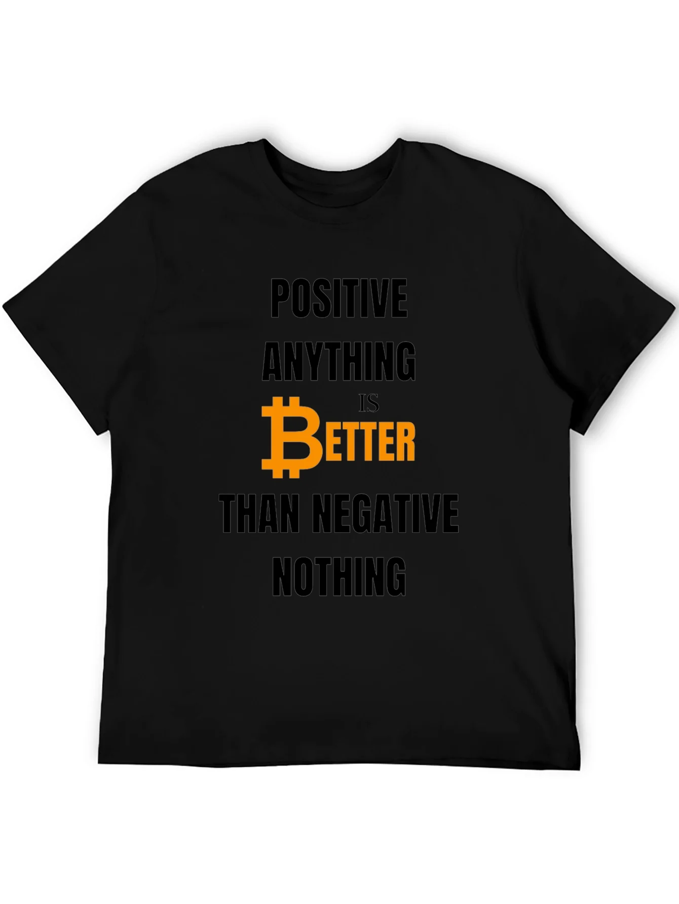 Camiseta Hombre Bitcoin: Positivo es Mejor que Negativo