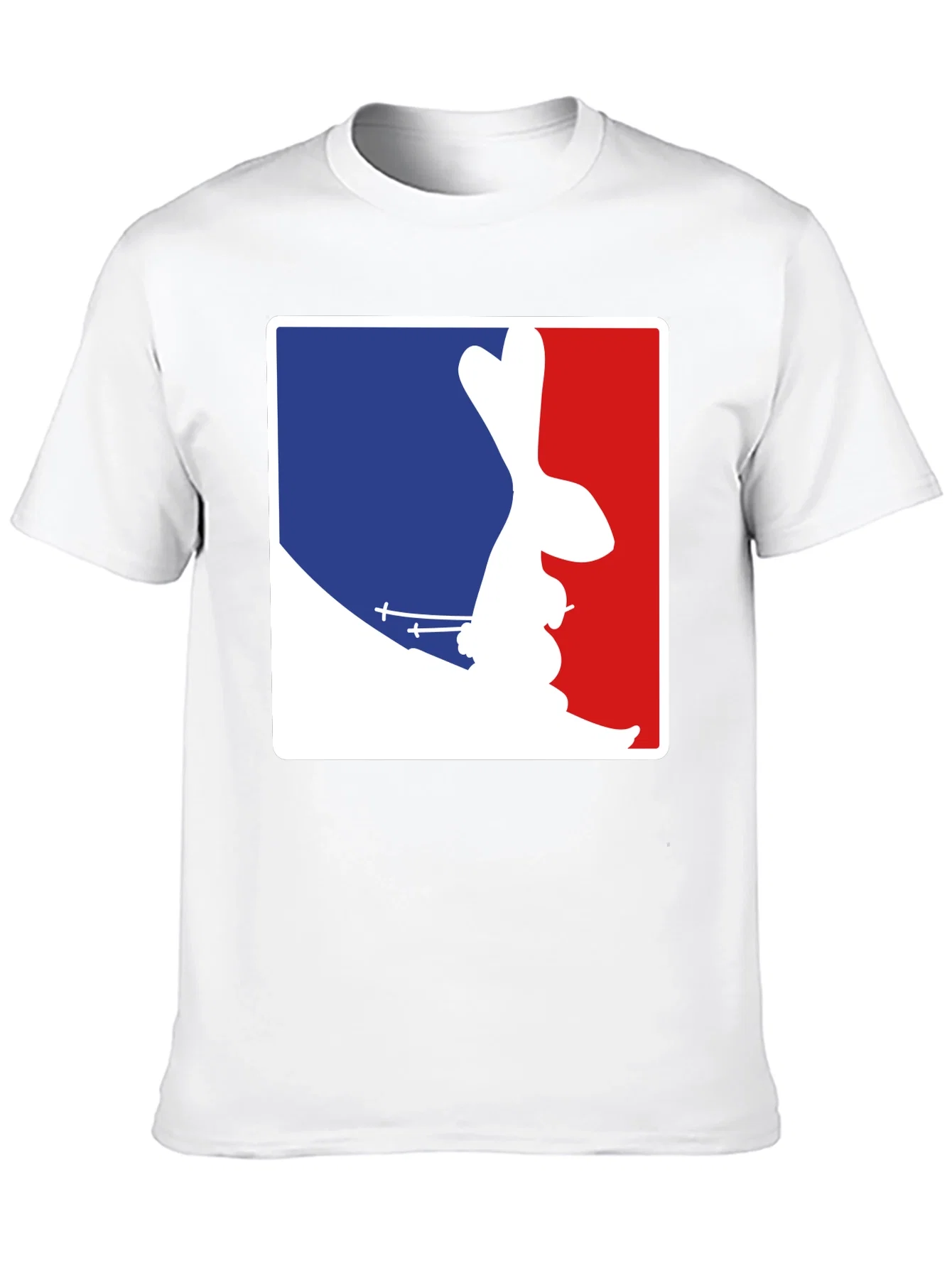 Rebbecca Skiing Bunny Tee - Blue and Red Design