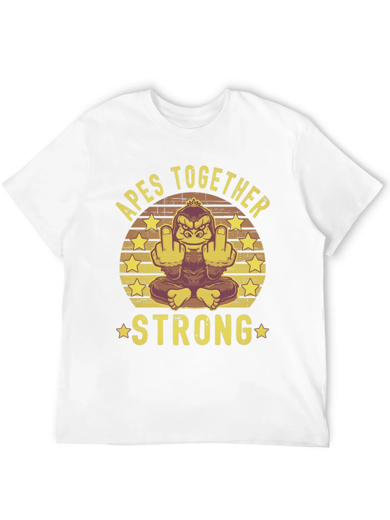 Camiseta Negra: Apes Together Strong