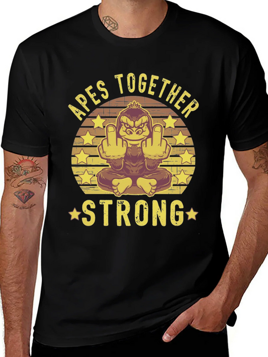 Camiseta Negra: Apes Together Strong