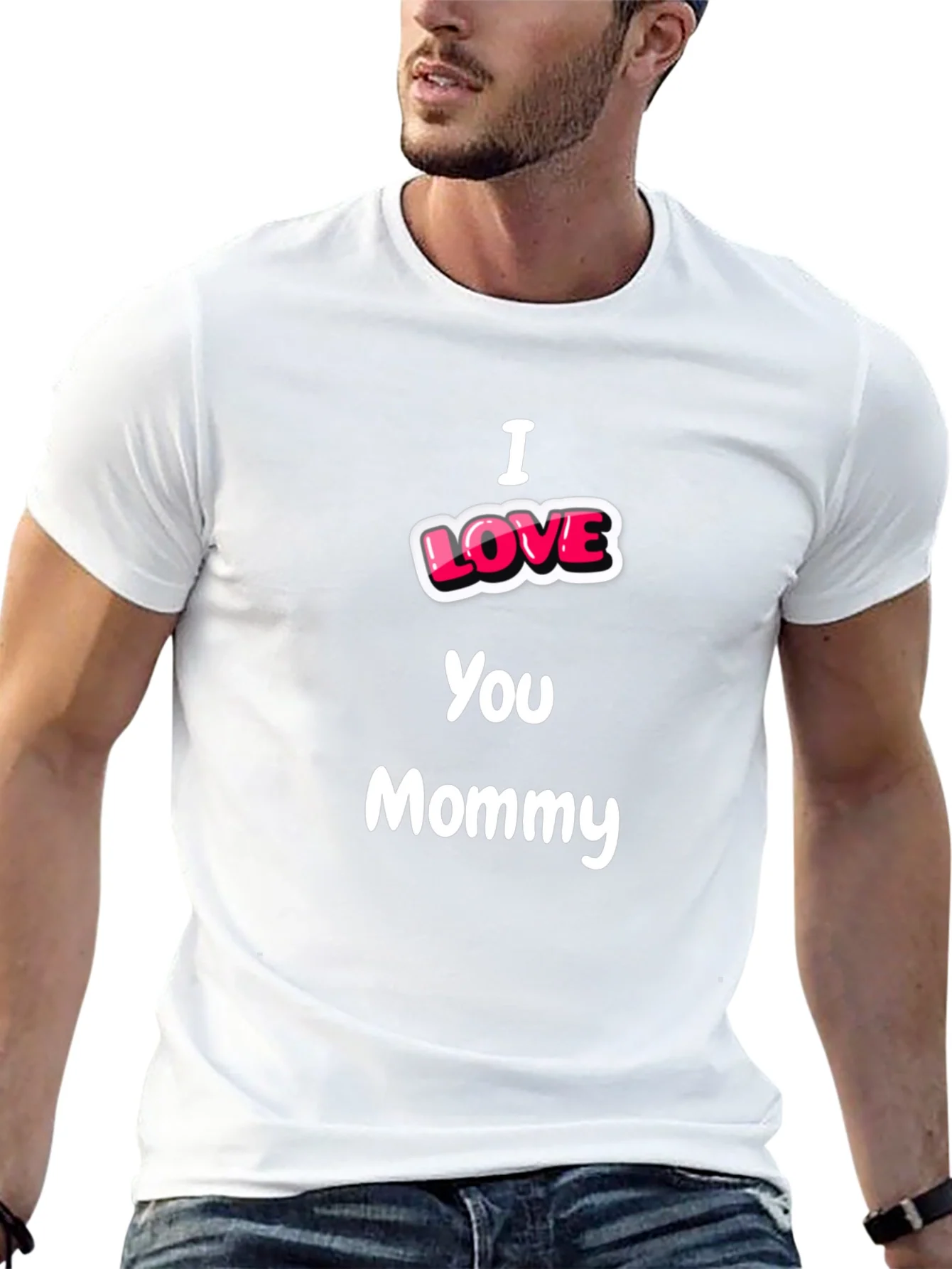 Camiseta Negra I Love You Mommy - Regalo Ideal