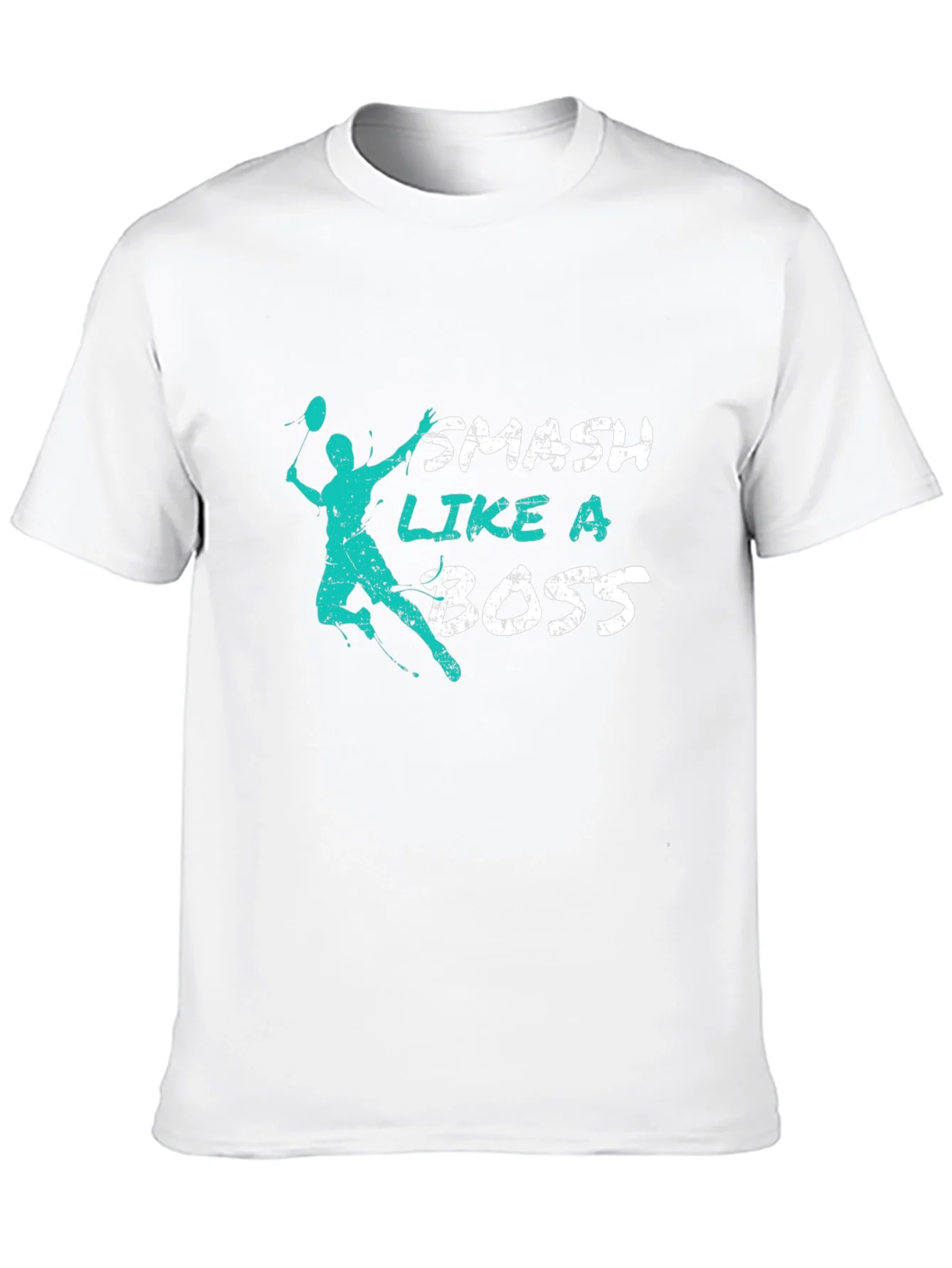 Camiseta Negra Smash Like a Boss para Badminton