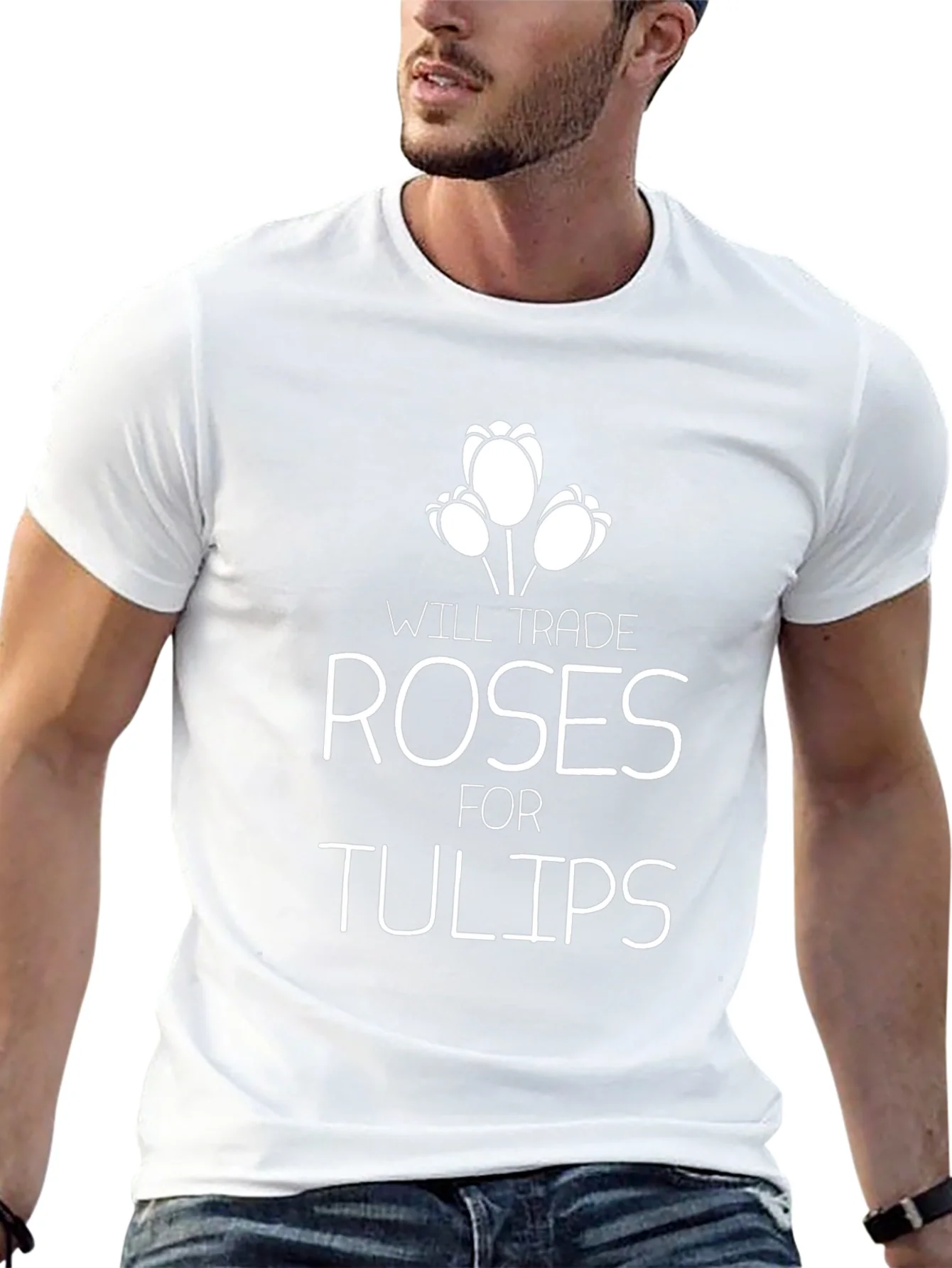 Camiseta Negra: Roses for Tulips