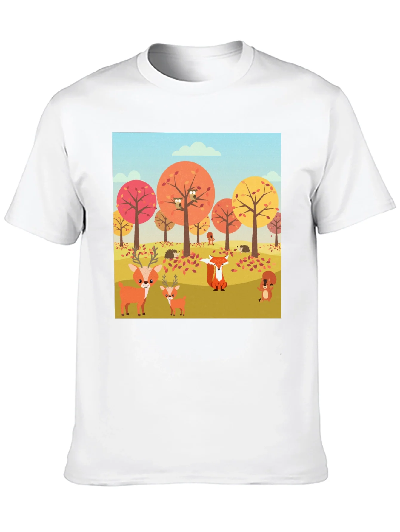 Rebbecca Autumn Forest Animals Graphic T-Shirt