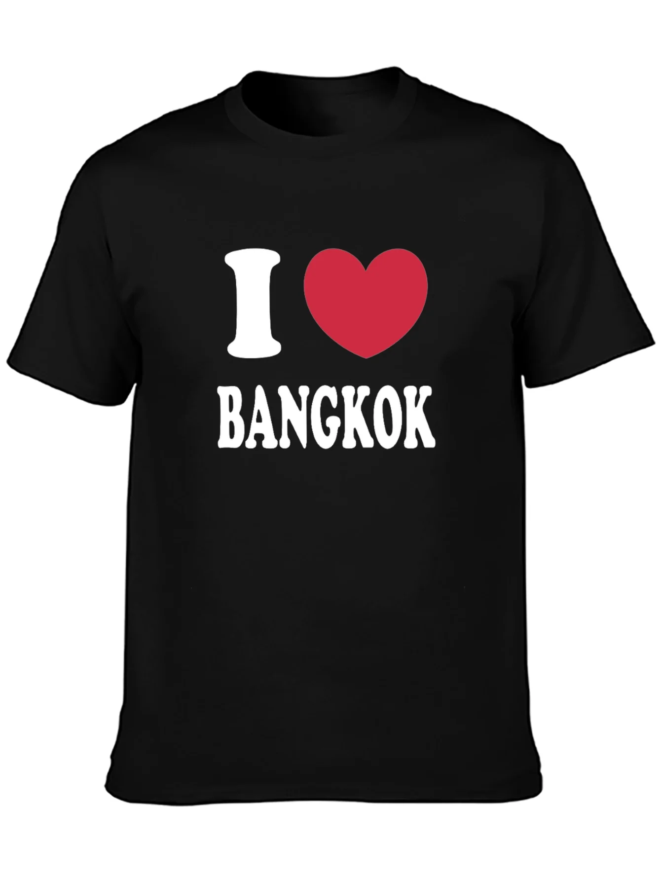 Camiseta Negra I Love Bangkok Hombre Casual