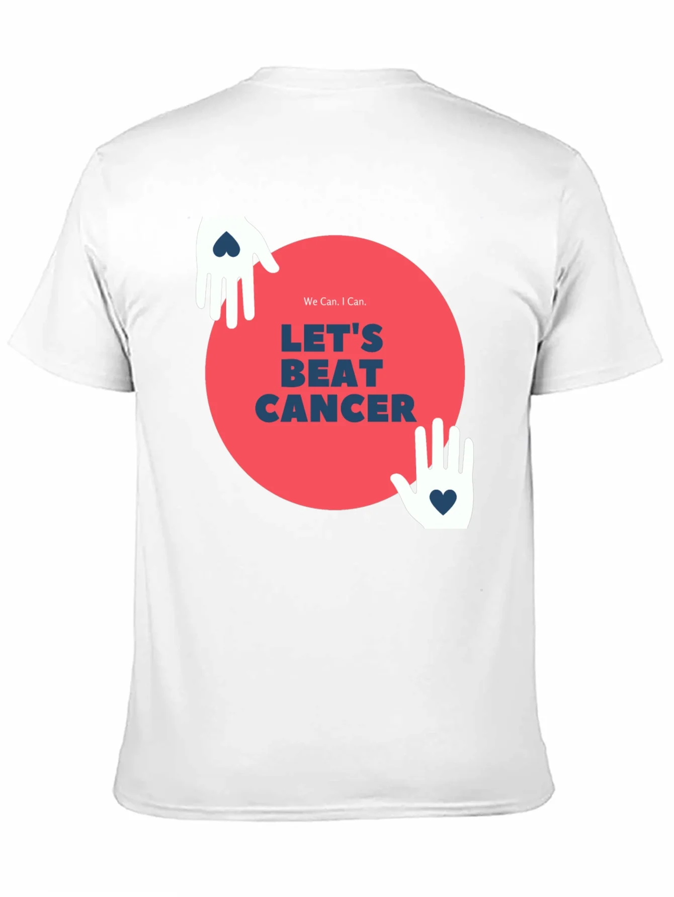 Camiseta Negra Lets Beat Cancer