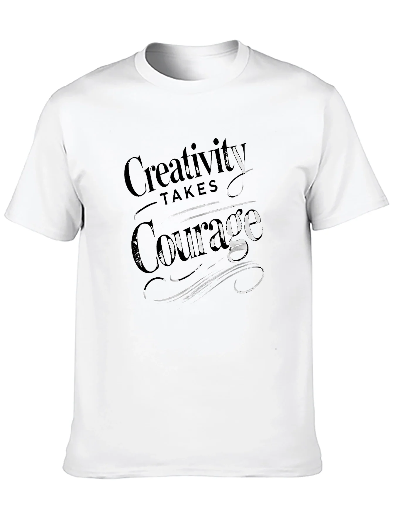 Camiseta Negra Creativity Takes Courage Hombre