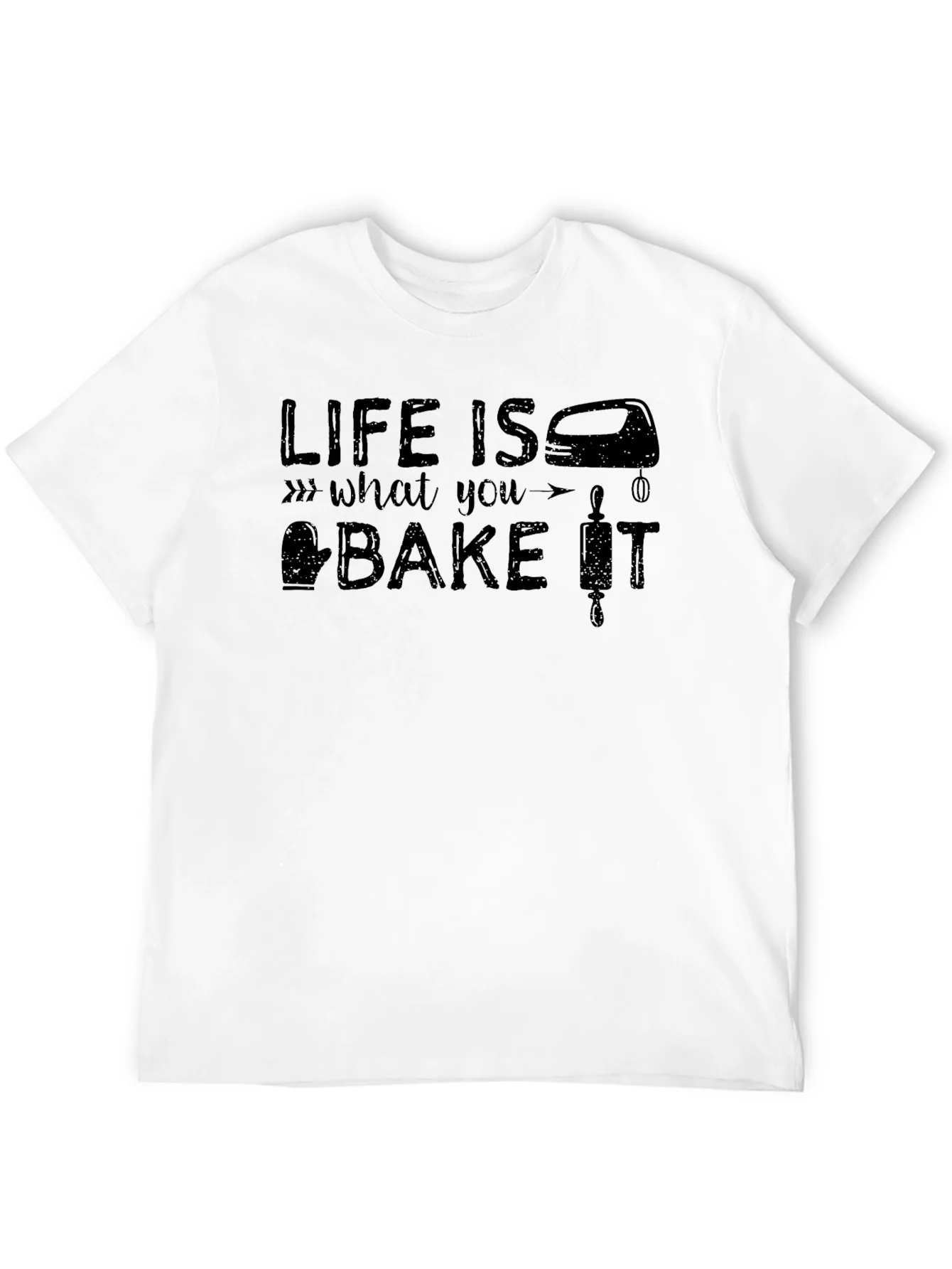 Camiseta Negra La Vida Es Lo Que Horneas