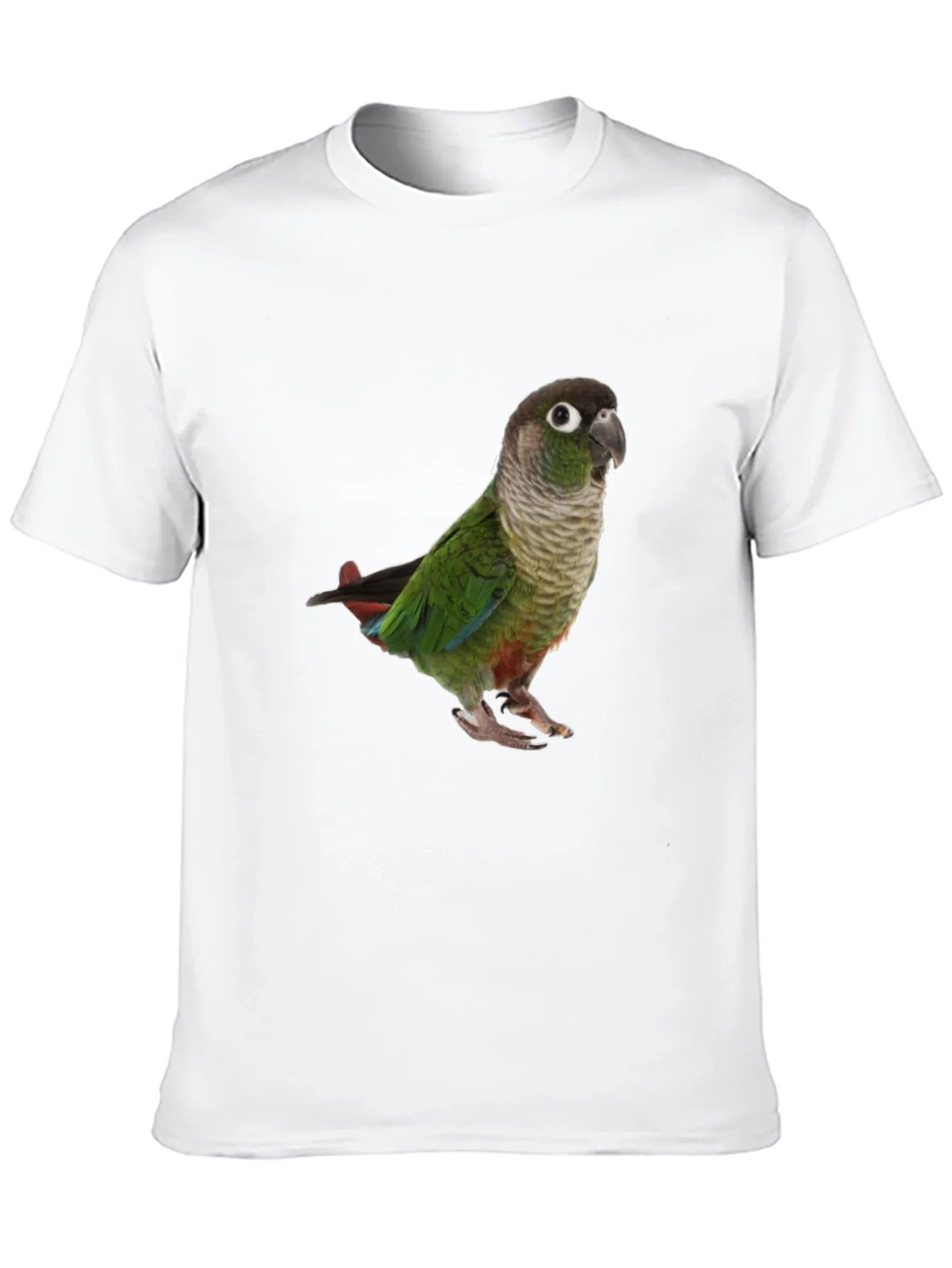 Camiseta Negra con Loro Verde - Dise?o ¨²nico