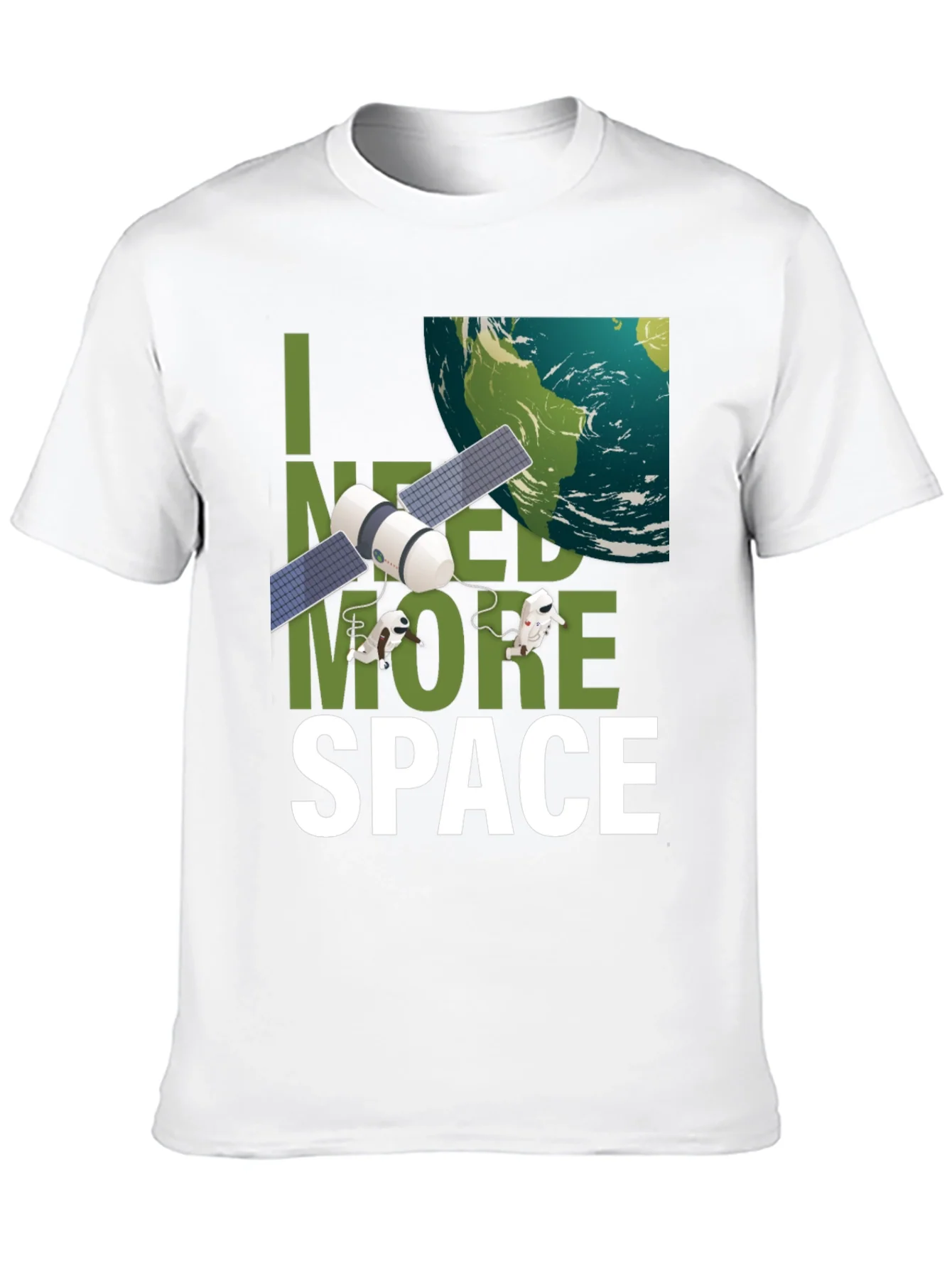Camiseta Necesito m¨¢s espacio con dise?o espacial