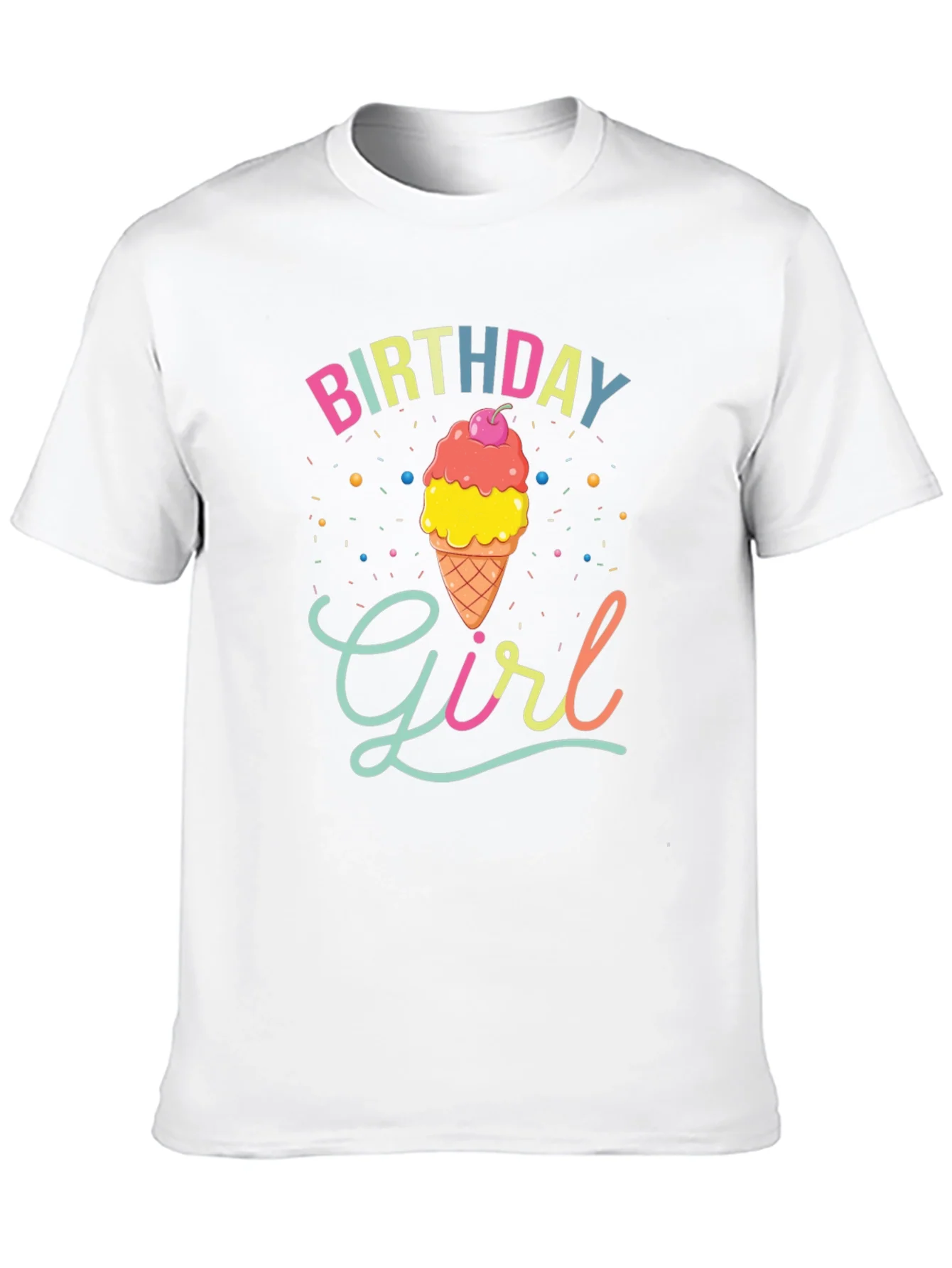 Camiseta Cumplea?os Ni?a Cono Helado