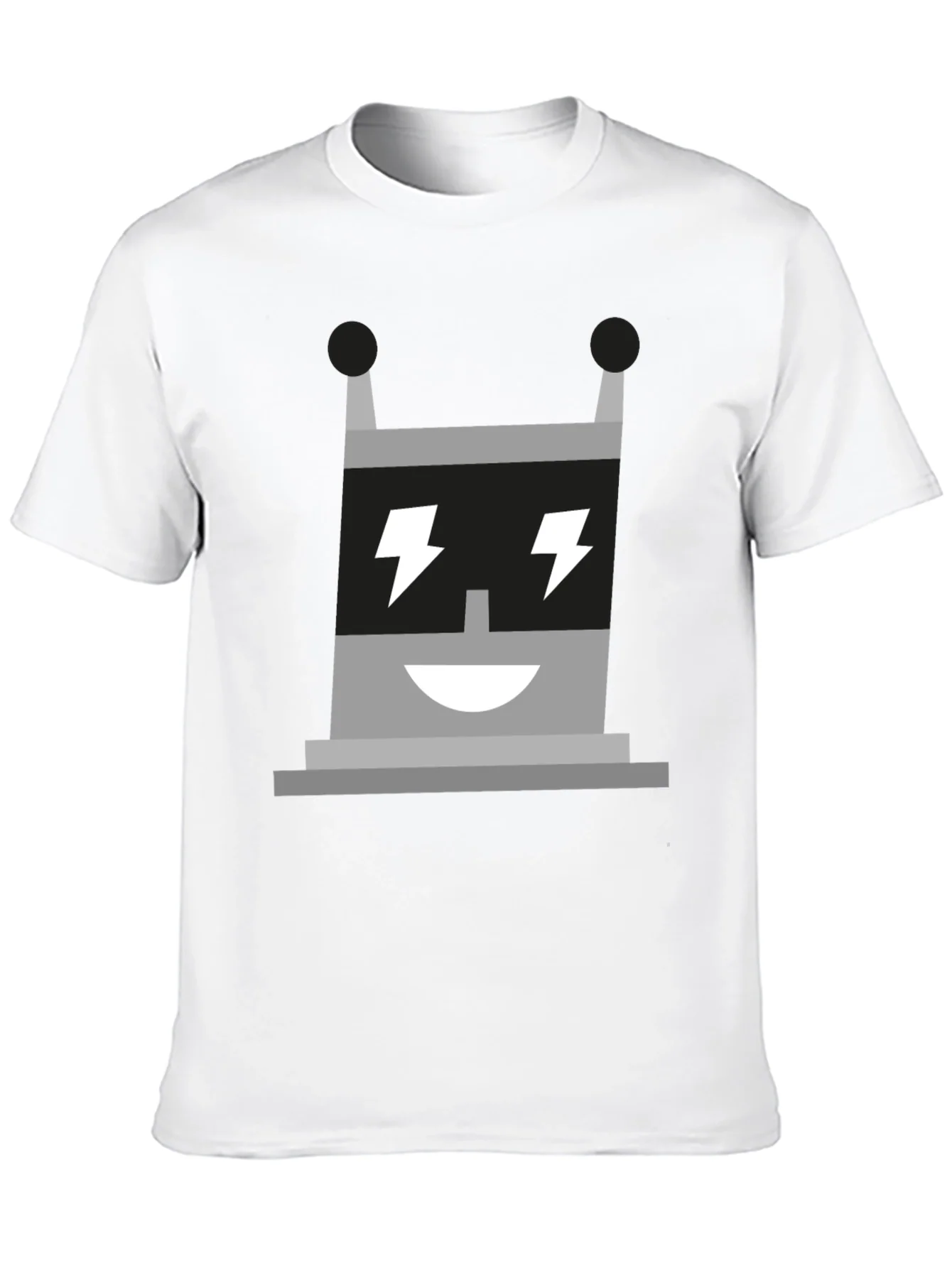 Rebbecca Electric Robot Graphic Tee - Black Cotton T-Shirt