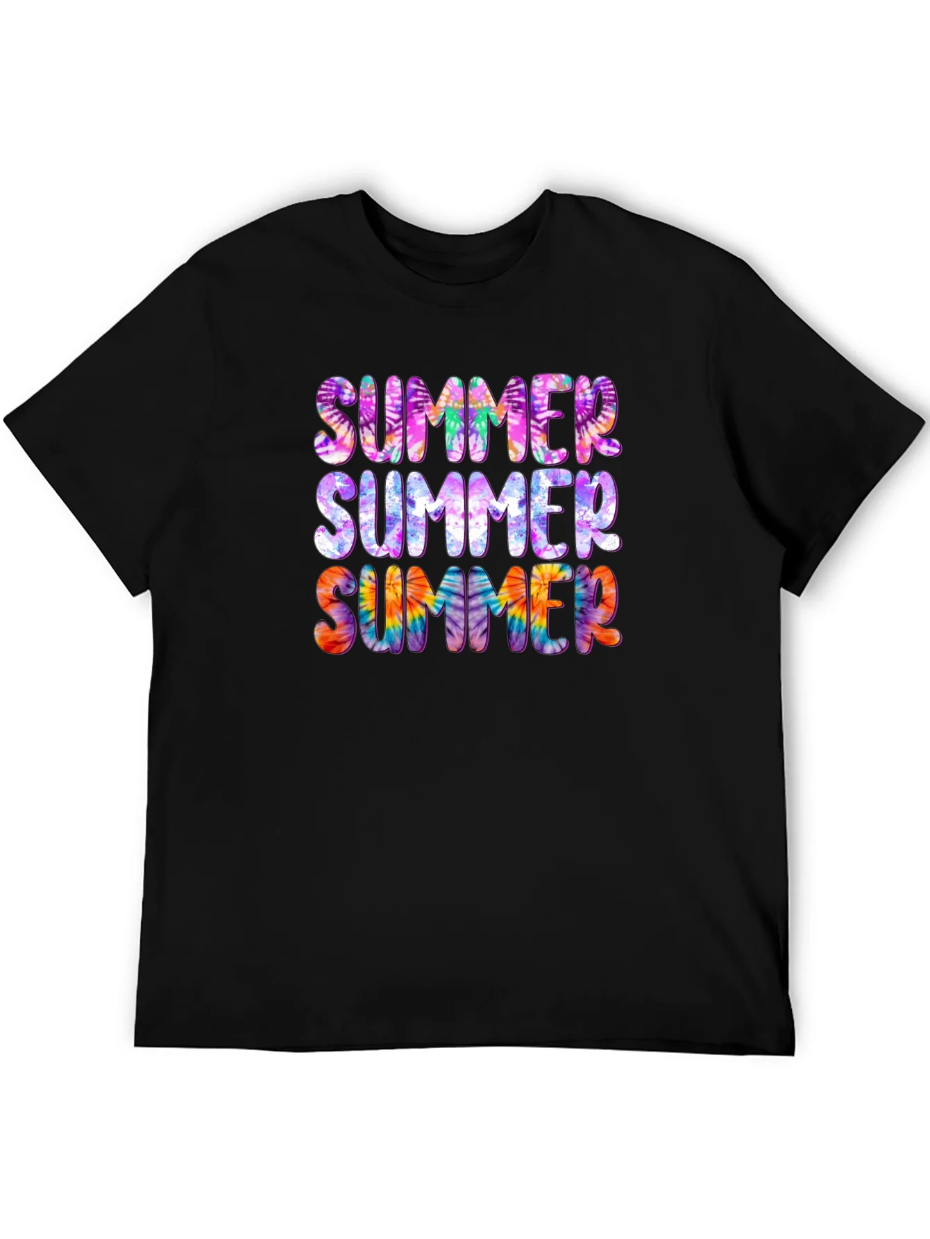 Camiseta Negra Summer Tie-Dye Verano