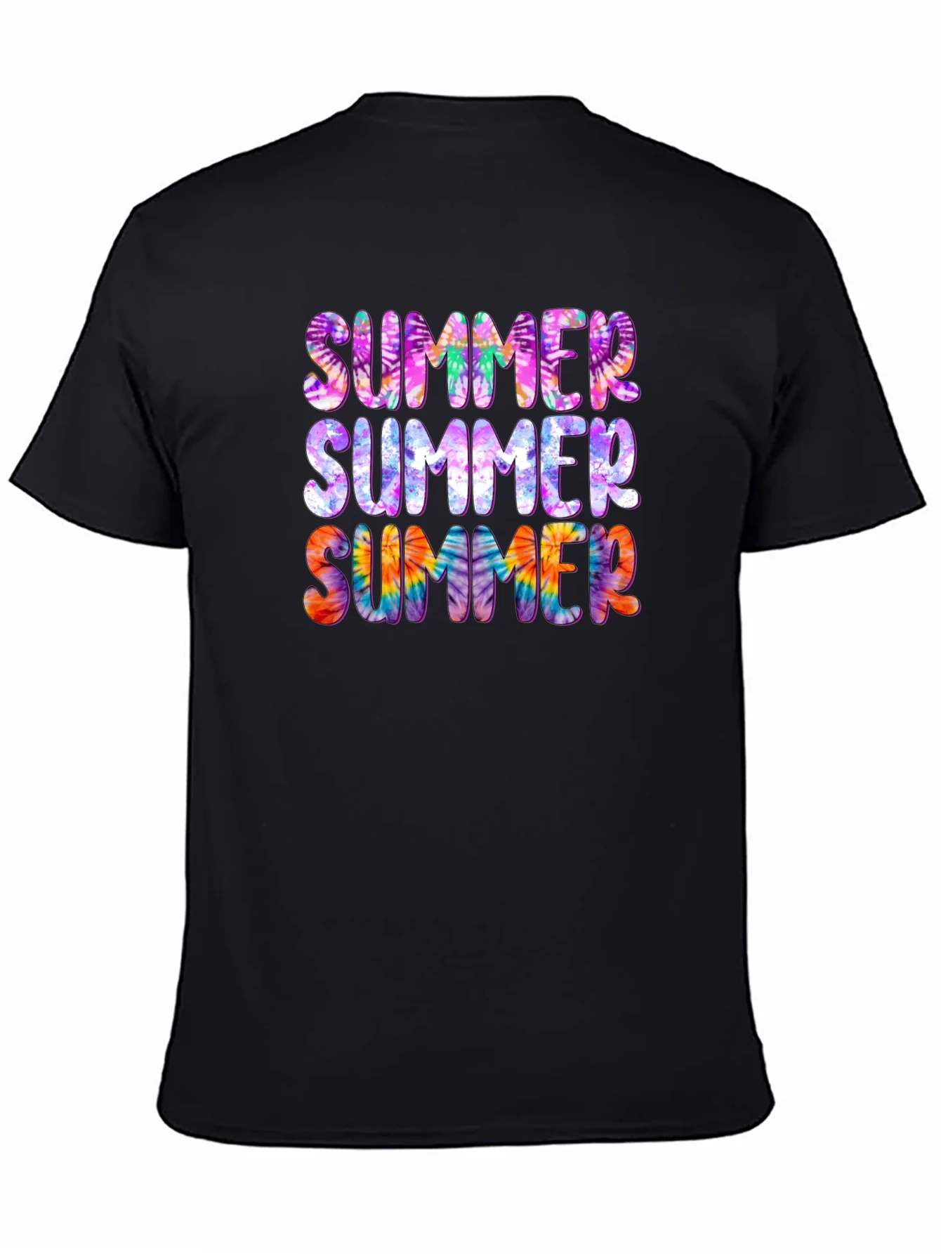 Camiseta Negra Summer Tie-Dye Verano