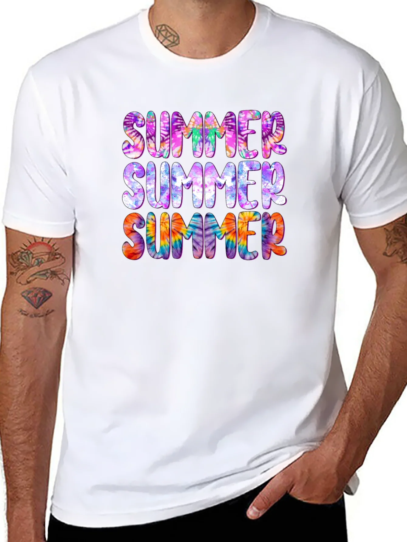 Camiseta Negra Summer Tie-Dye Verano