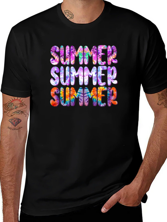 Camiseta Negra Summer Tie-Dye Verano