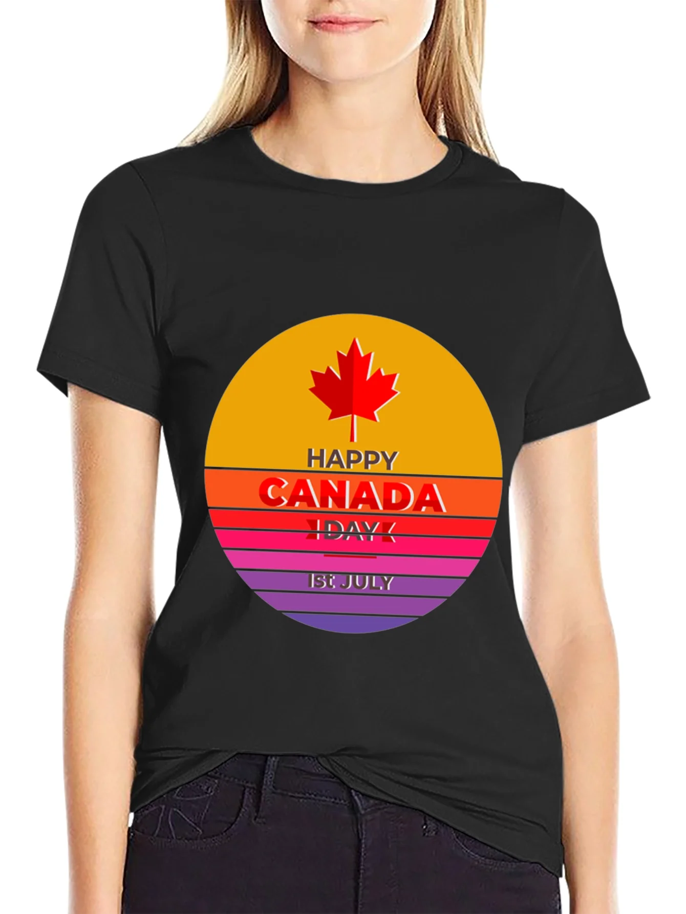 Camiseta Hombre Dise?o Canad¨¢ 1 de Julio