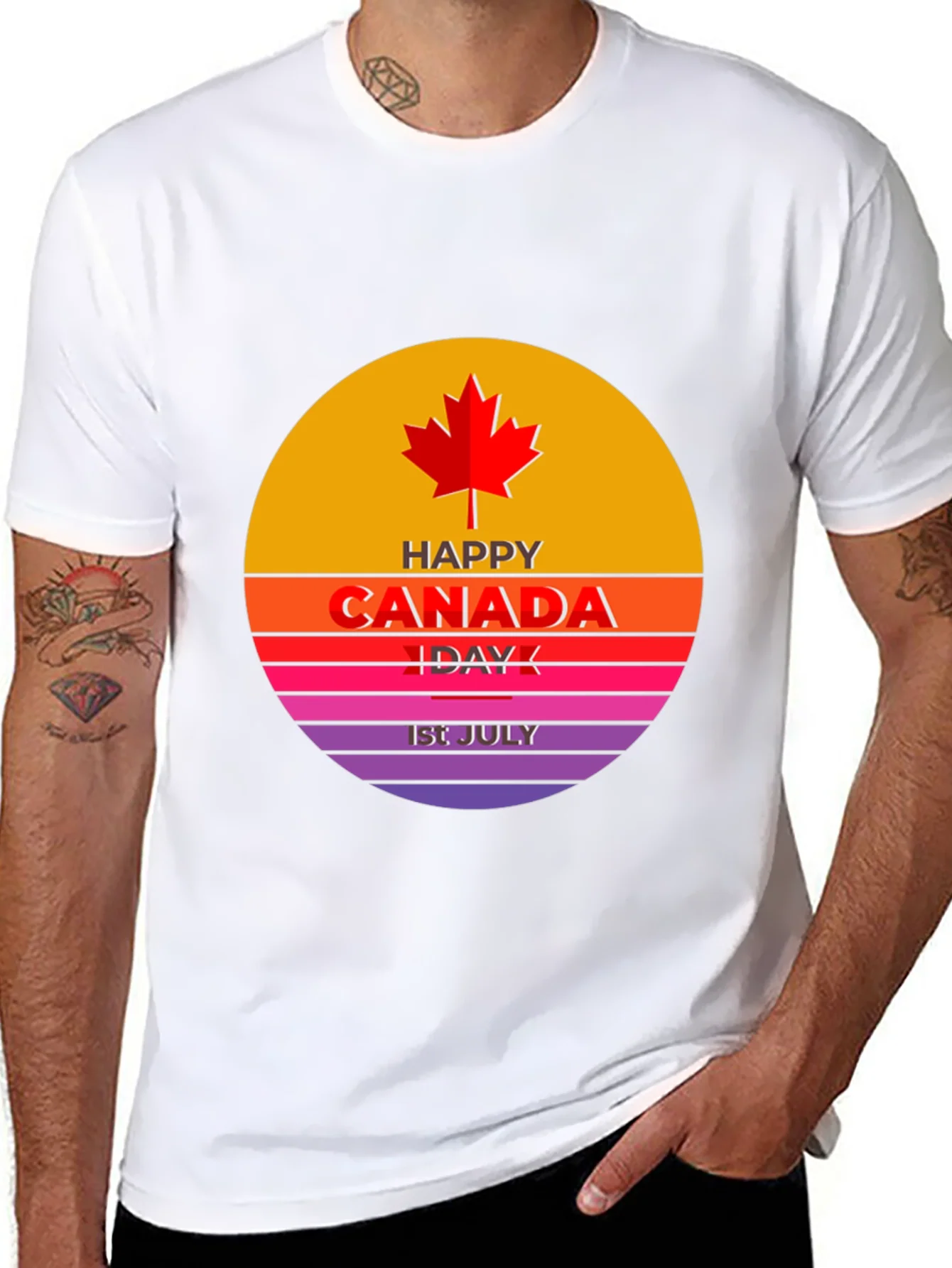 Camiseta Hombre Dise?o Canad¨¢ 1 de Julio