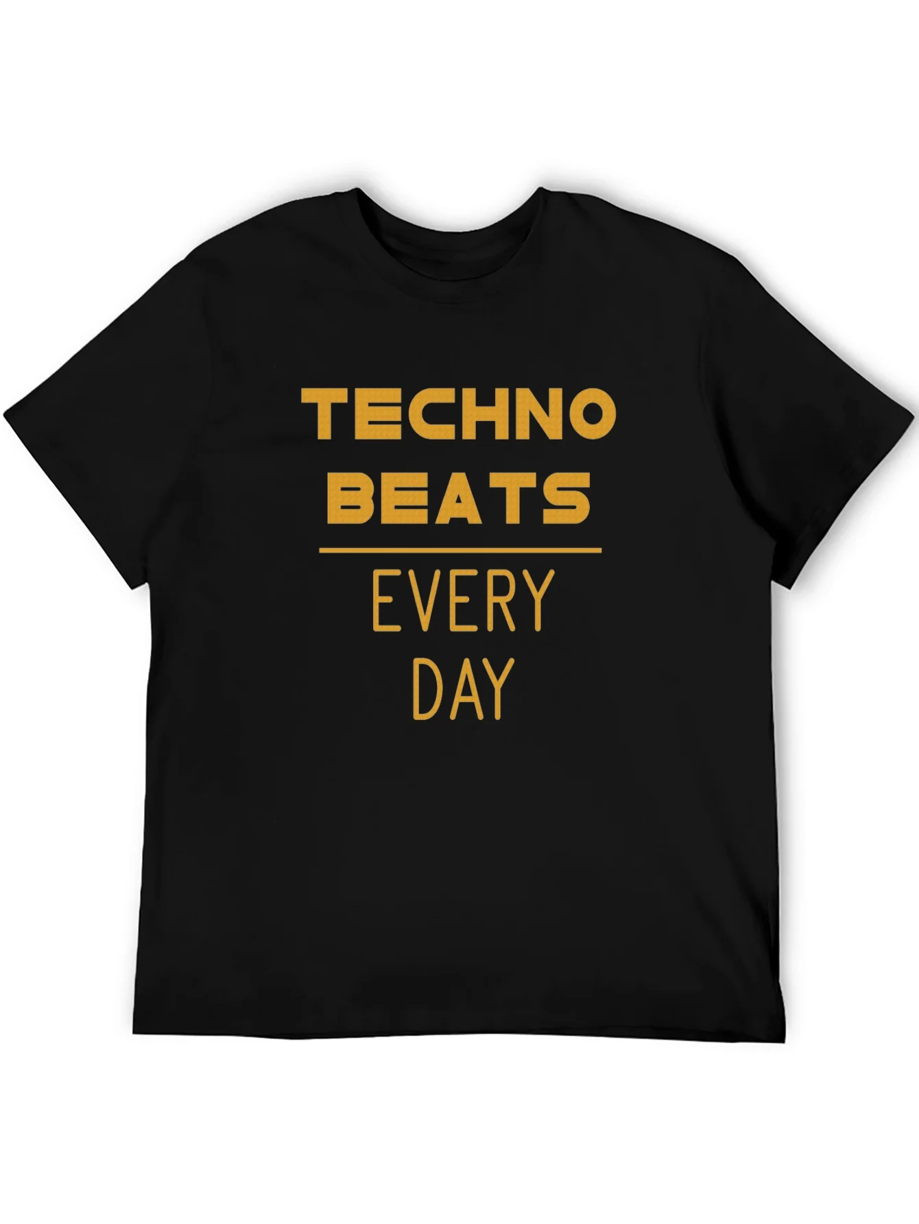 Camiseta Negra Techno Beats Every Day