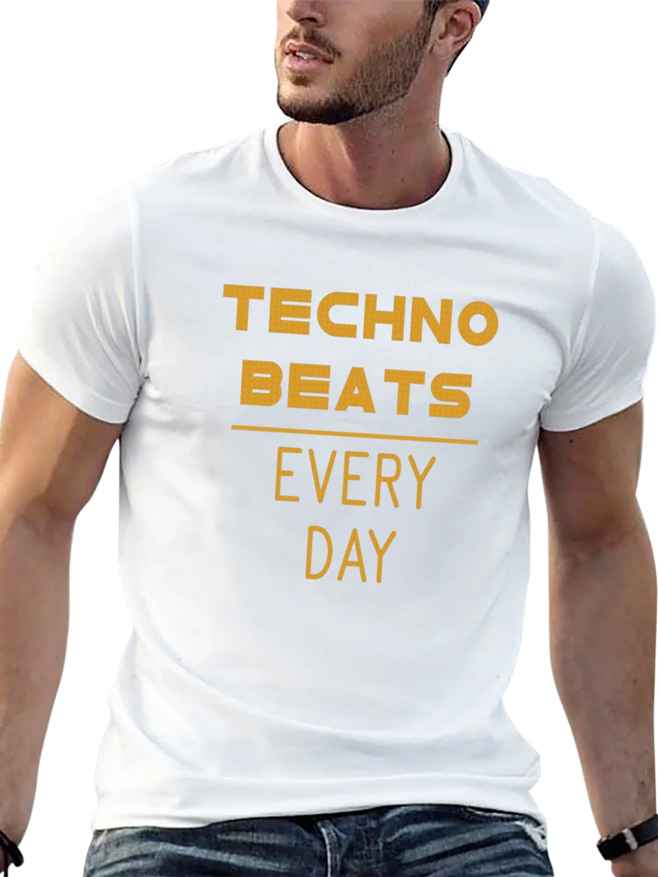 Camiseta Negra Techno Beats Every Day