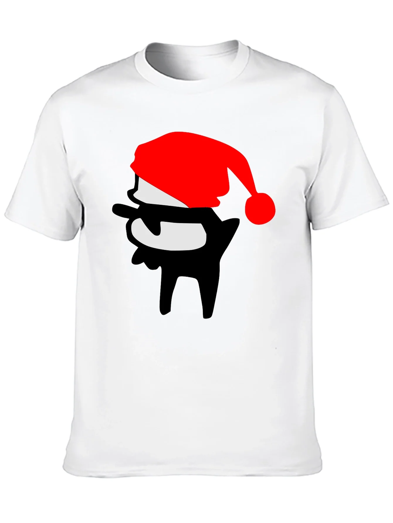 Rebbecca Festive Dab Santa T-Shirt - Black Crew Neck