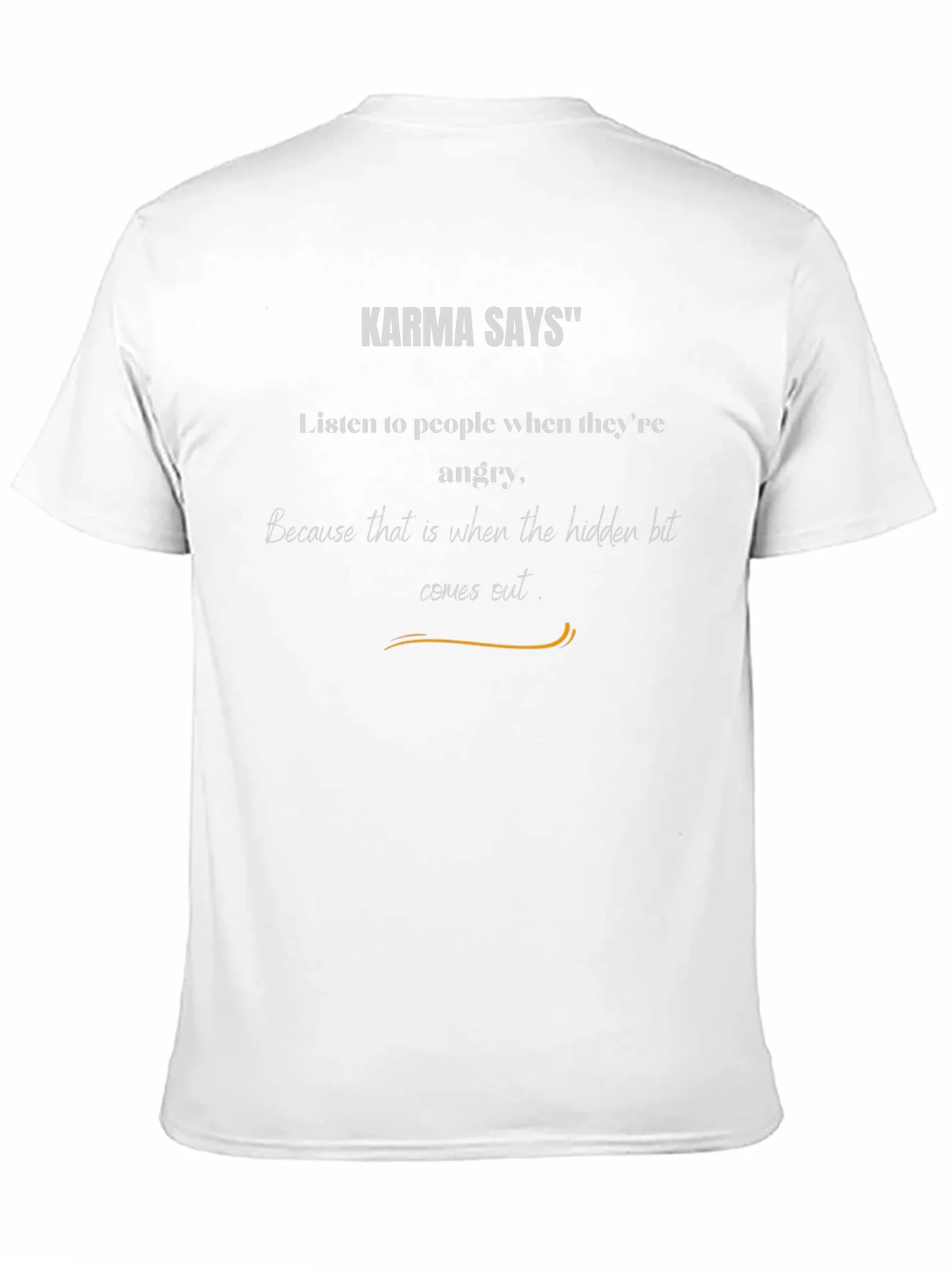 Camiseta Negra Karma Says: Escucha a los Enfadados