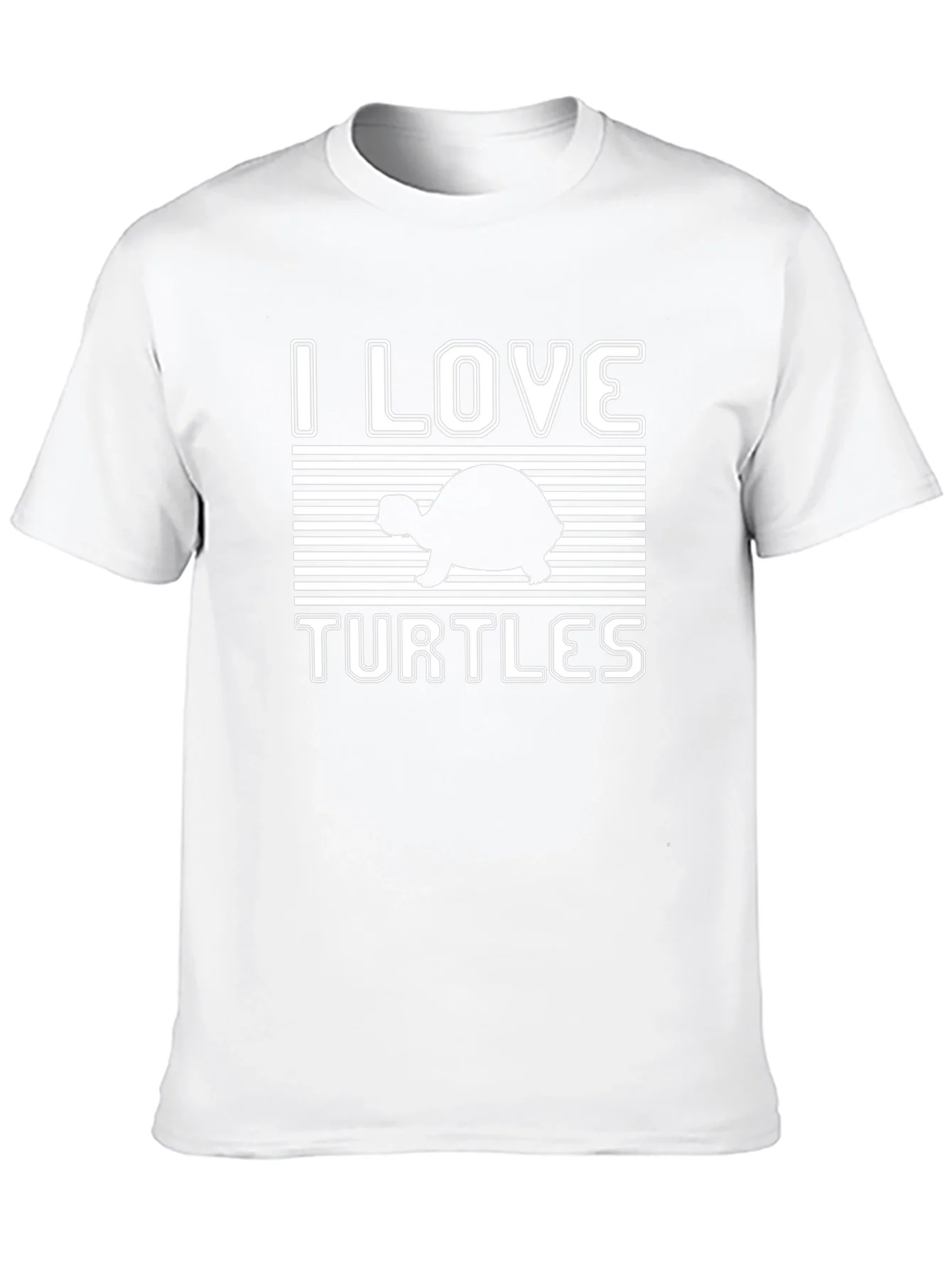 Rebbecca I Love Turtles Graphic T-Shirt Black Cotton Tee