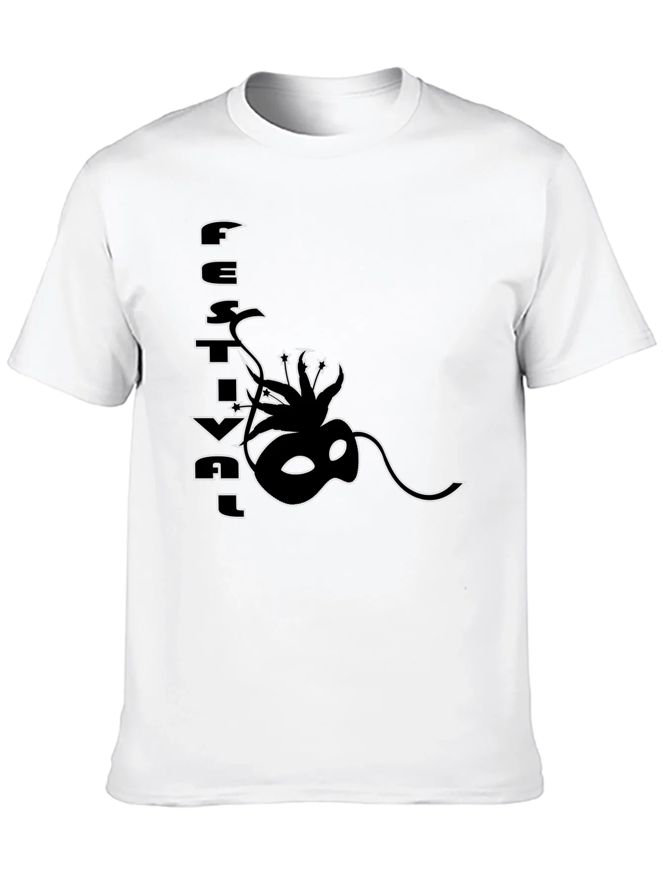Rebbecca Festival Mask Graphic Black T-Shirt