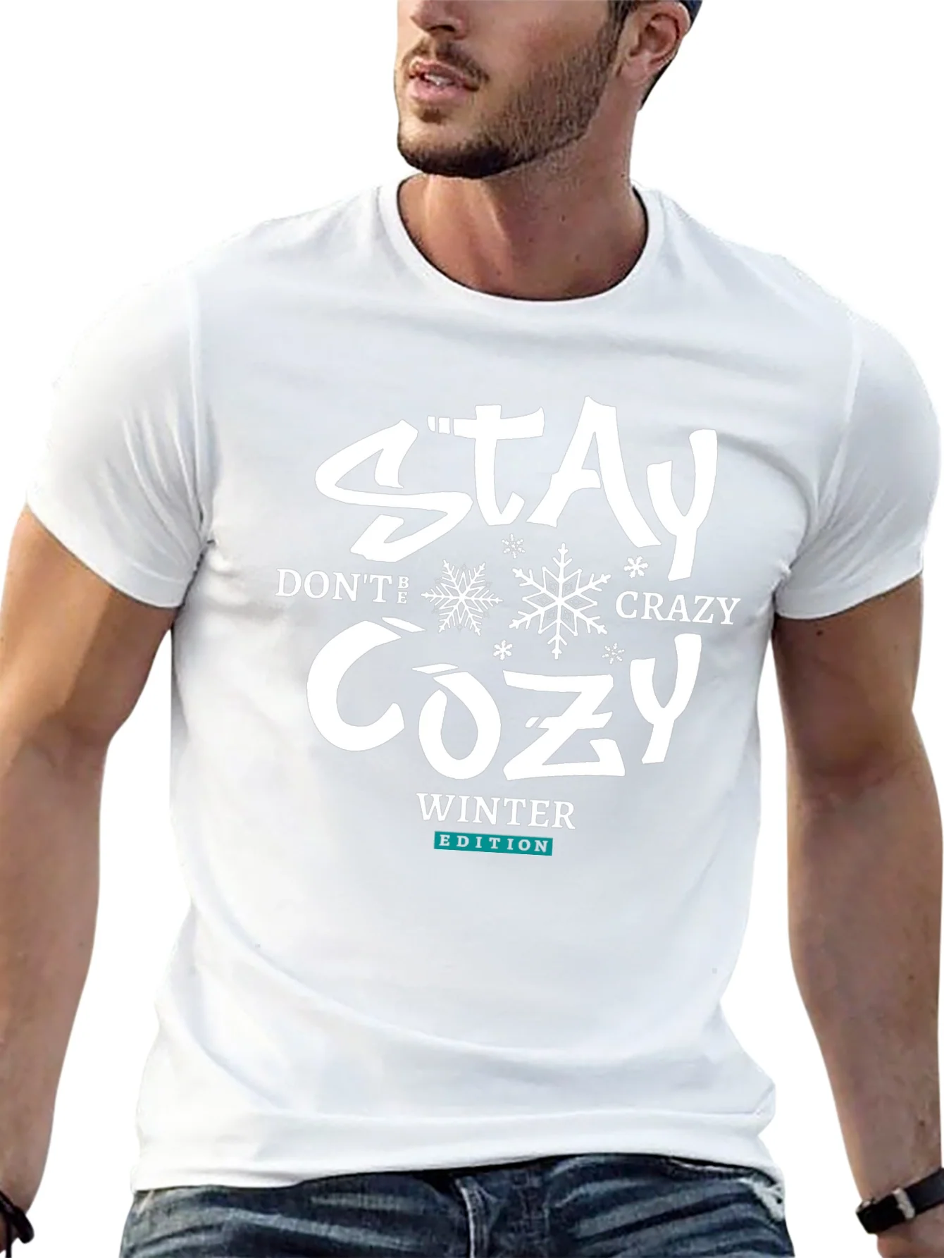Camiseta Negra Stay Cozy Invierno