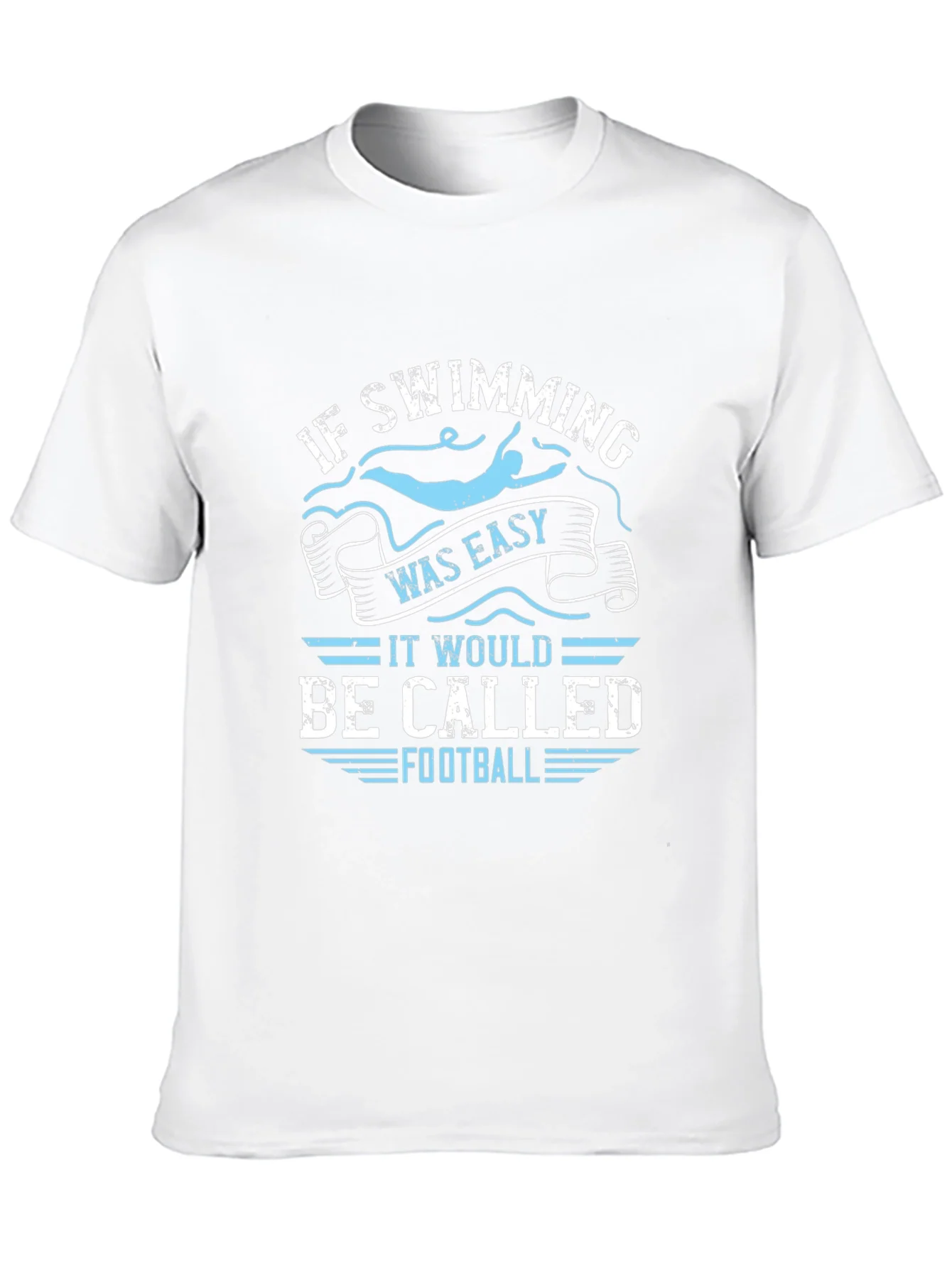 Rebbecca Funny Swimming T-Shirt: If Swimming Was Easy Football
