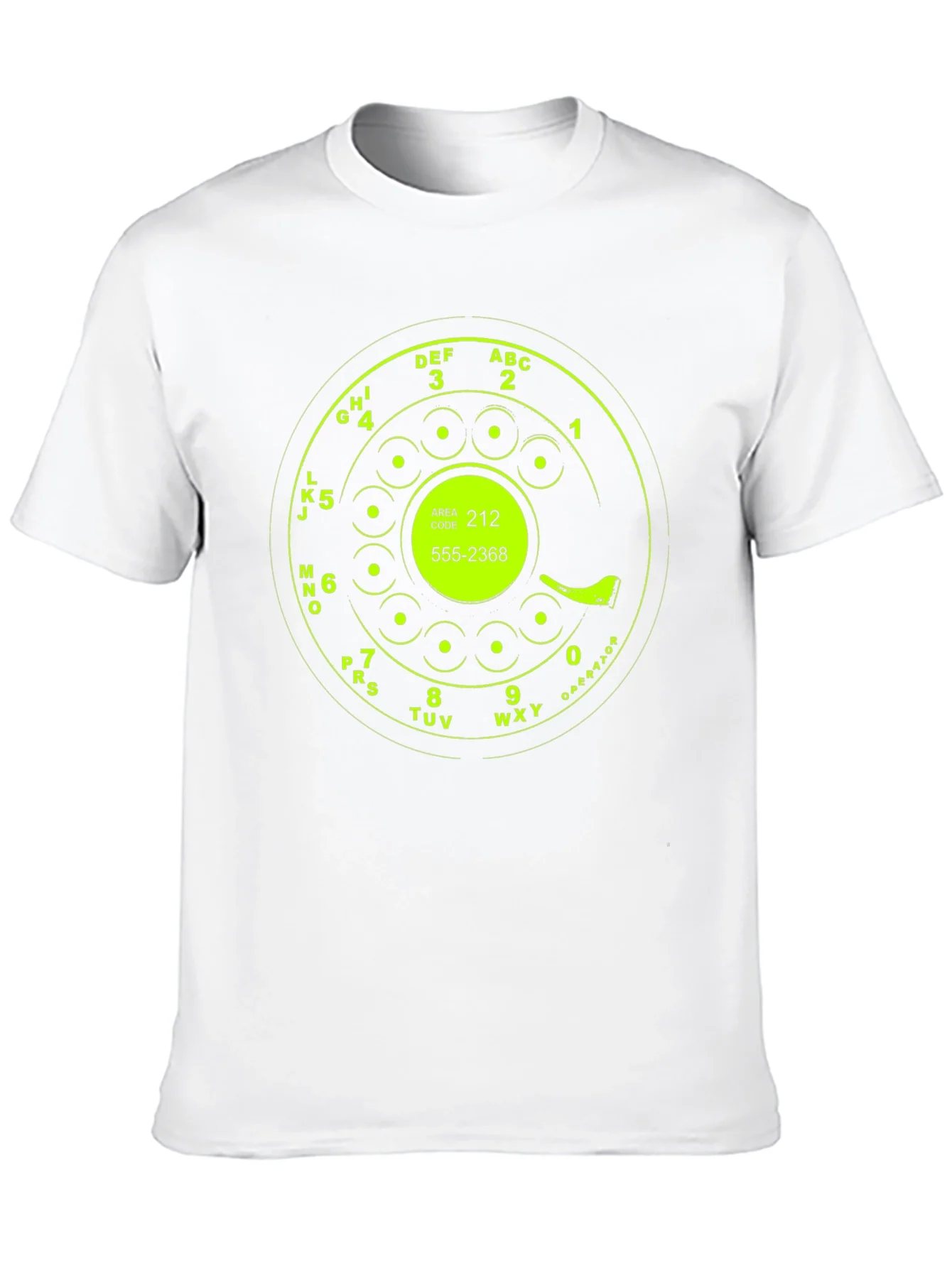 Camiseta Negra con Dise?o Retro de Tel¨¦fono