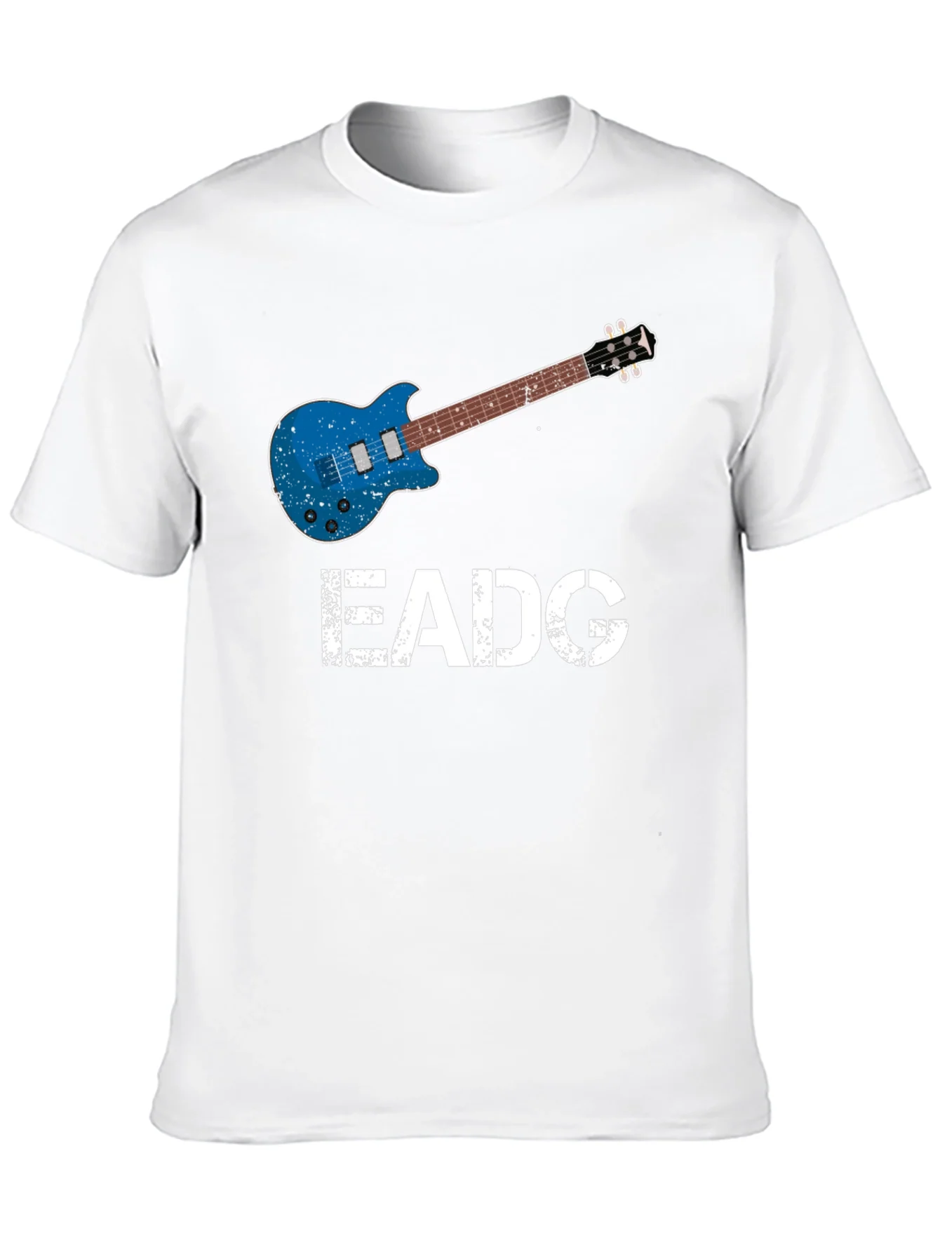 Camiseta Negra Guitarra EADG para M¨²sicos
