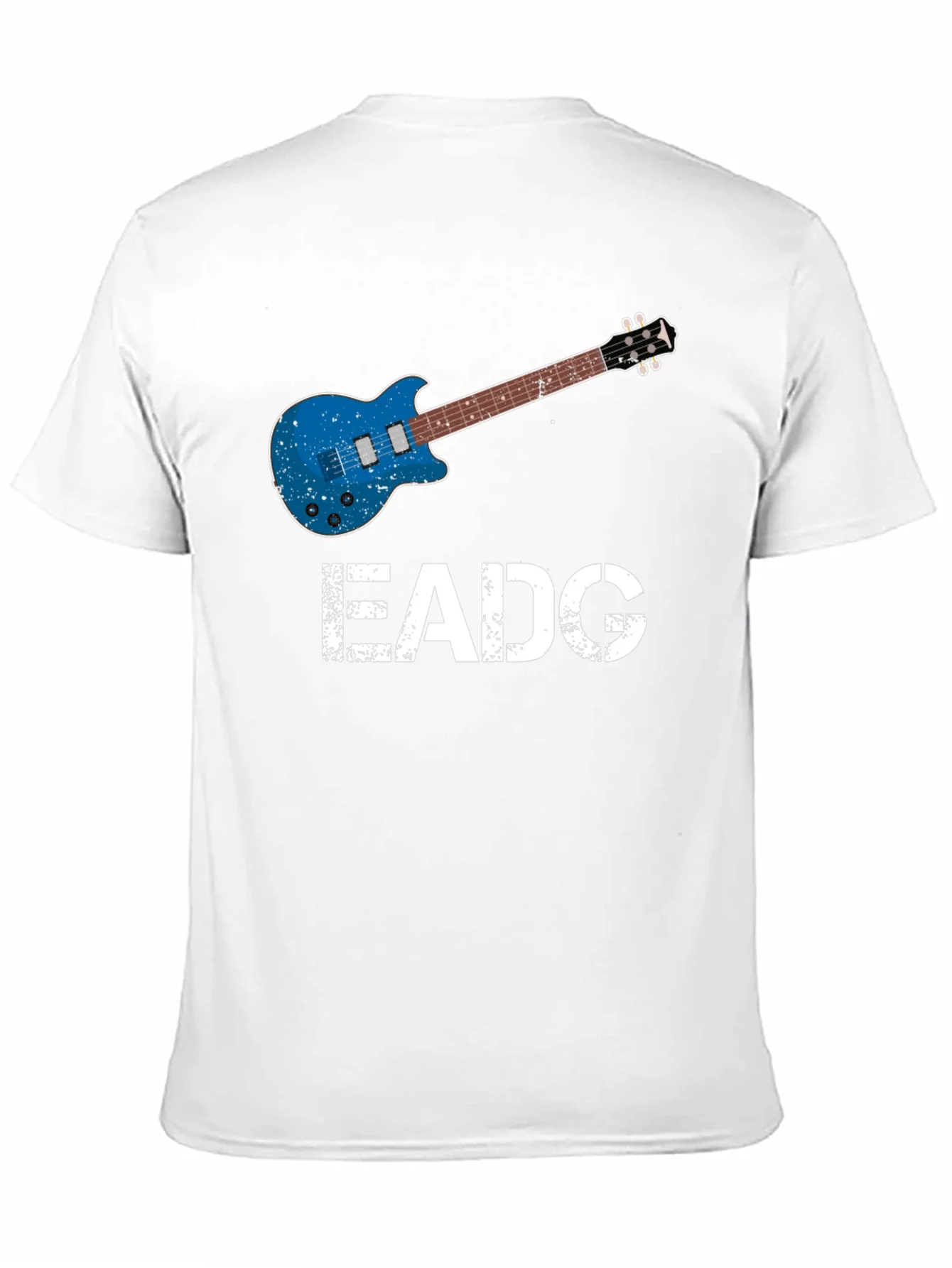 Camiseta Negra Guitarra EADG para M¨²sicos