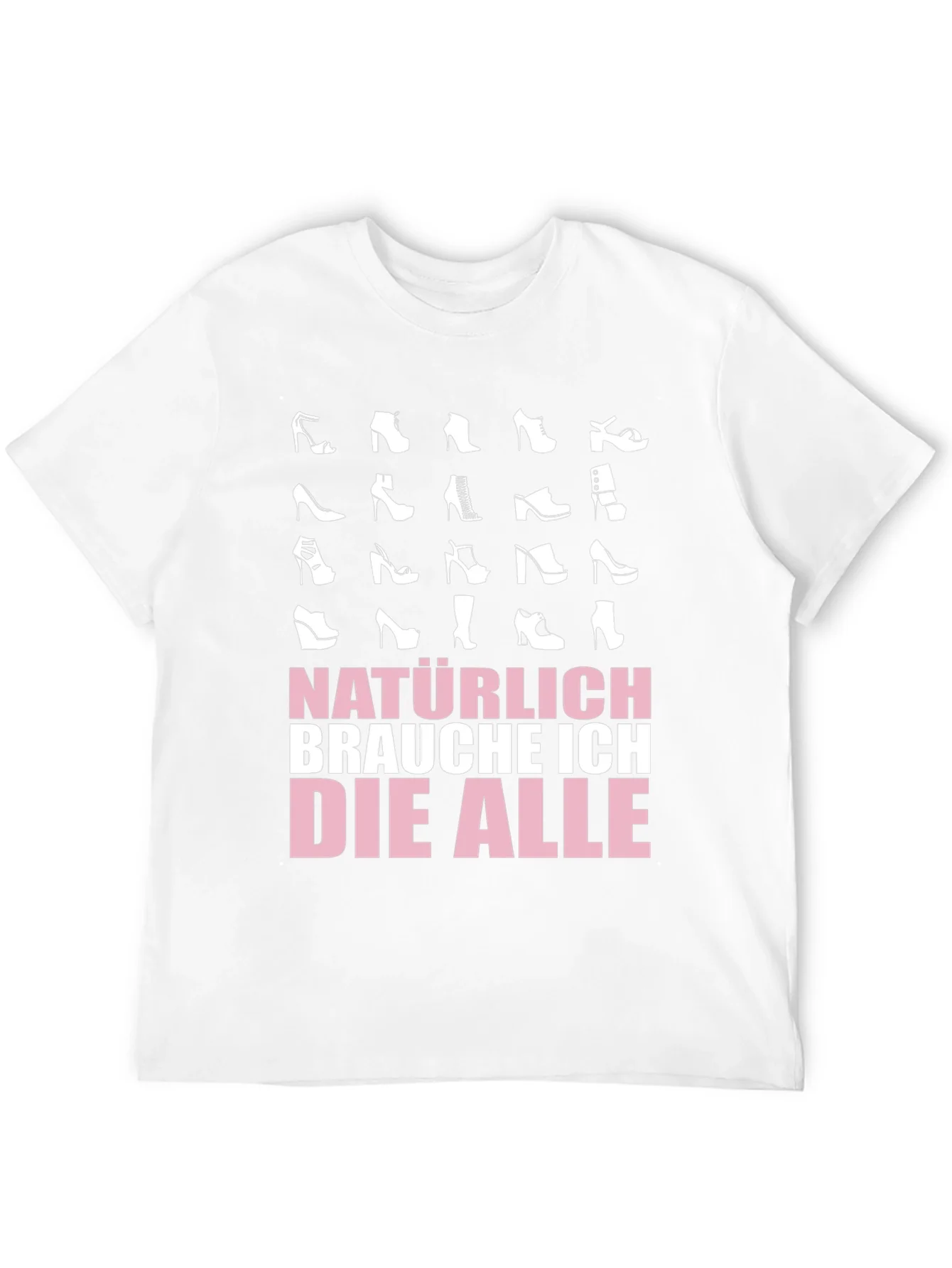 Camiseta Negra Gr¨¢fica de Zapatos de Tac¨®n