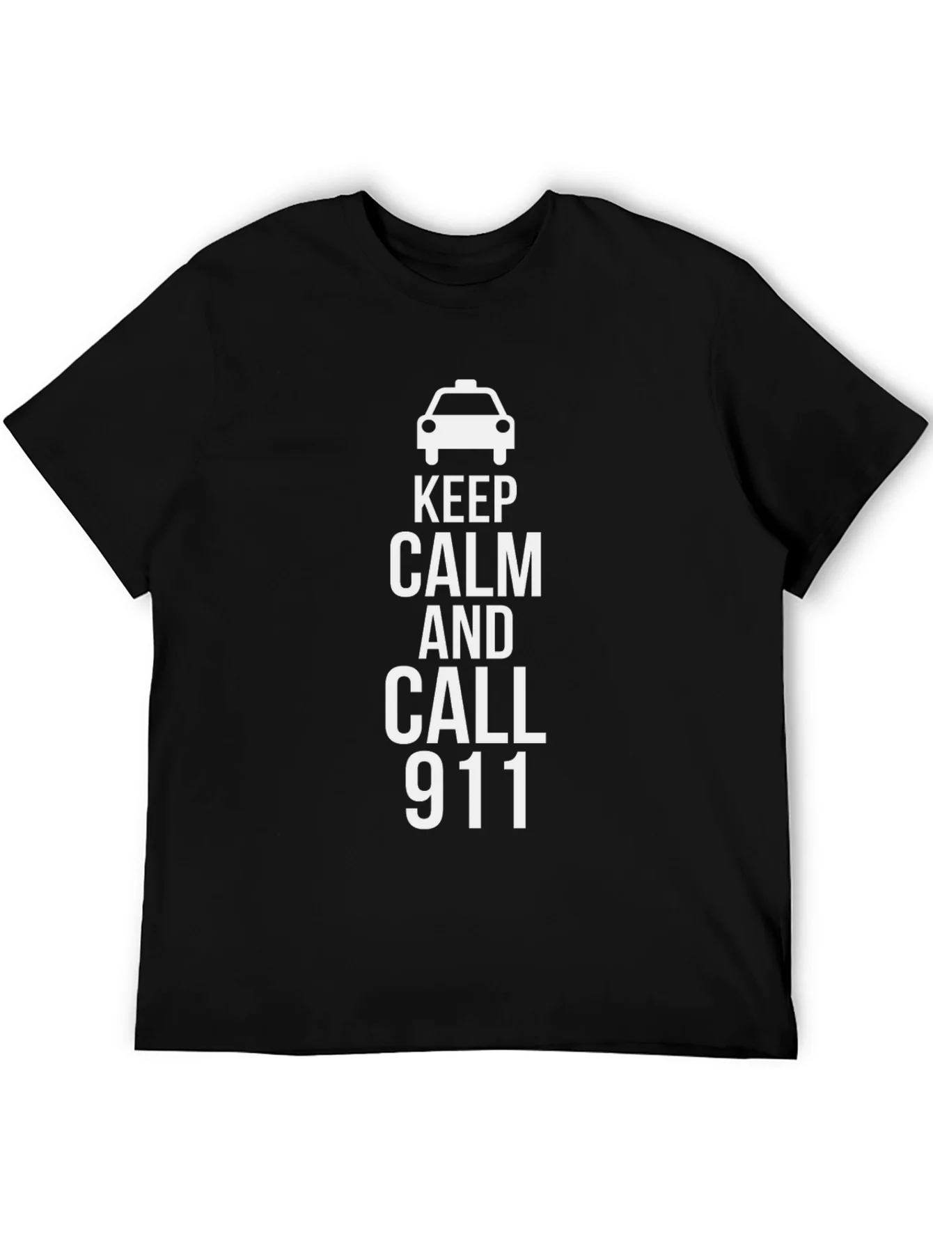 Camiseta Negra Keep Calm and Call 911