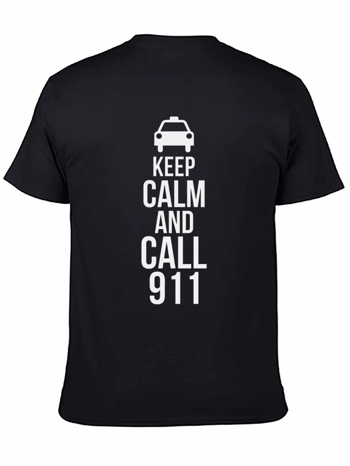 Camiseta Negra Keep Calm and Call 911