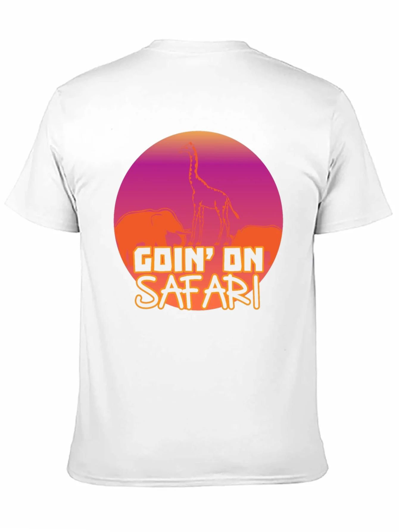 Camiseta Negra Safari Girafa Elefante