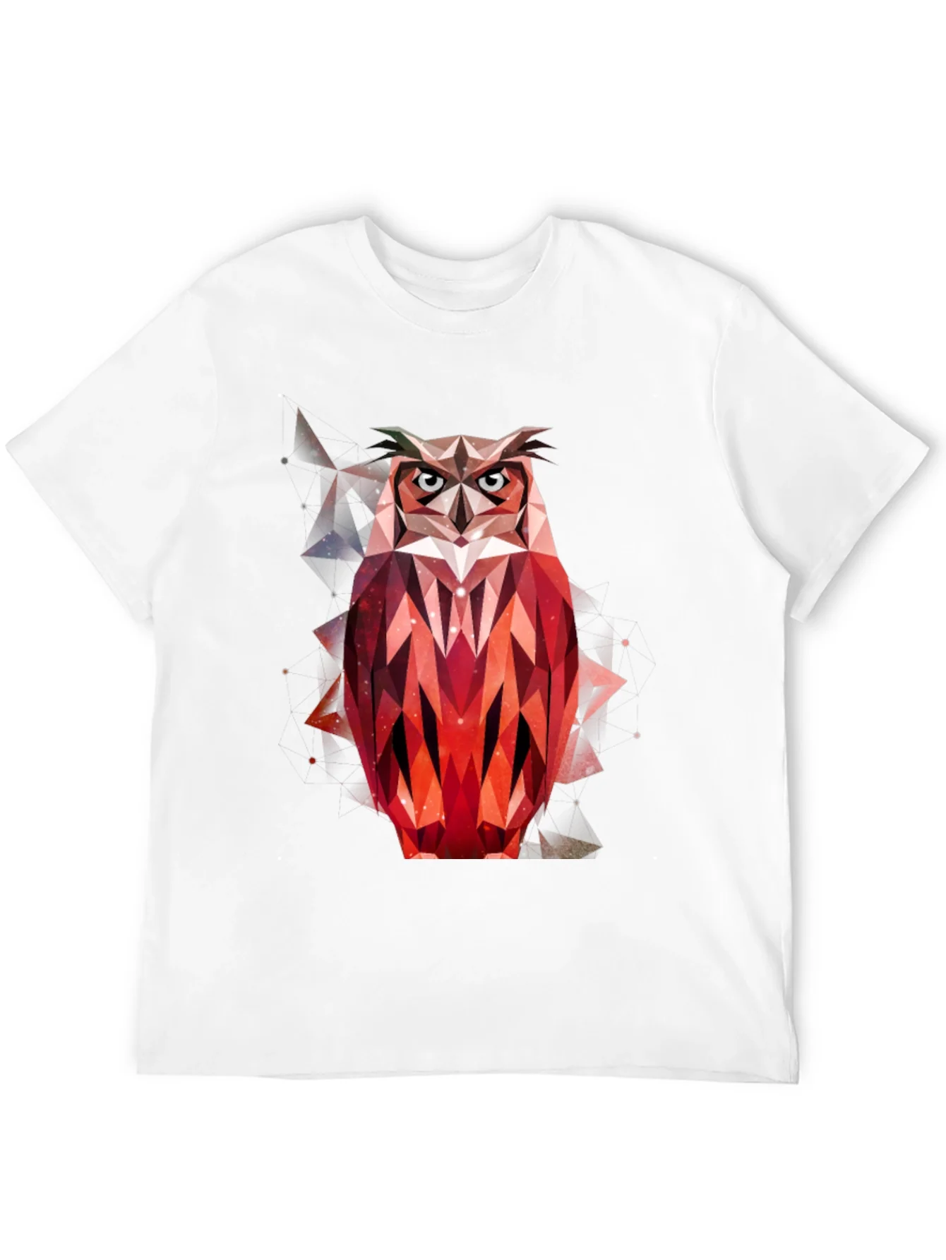 Rebbecca Geometric Owl Graphic T-Shirt - Mens Black Tee