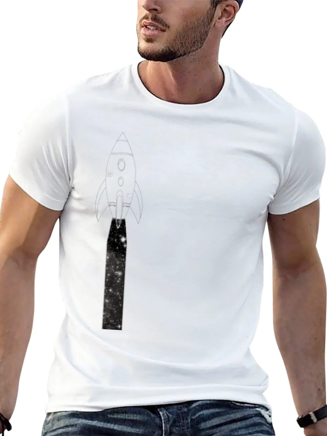 Rebbecca Rocket Launch Graphic Black T-Shirt