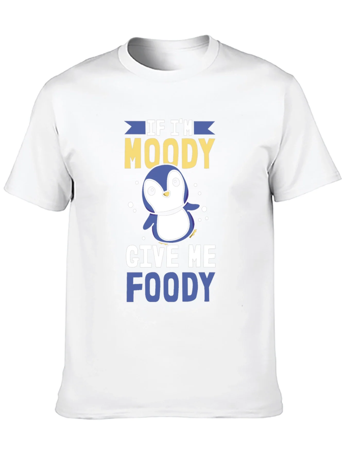 Camiseta Negra If Im Moody Give Me Foody Divertida