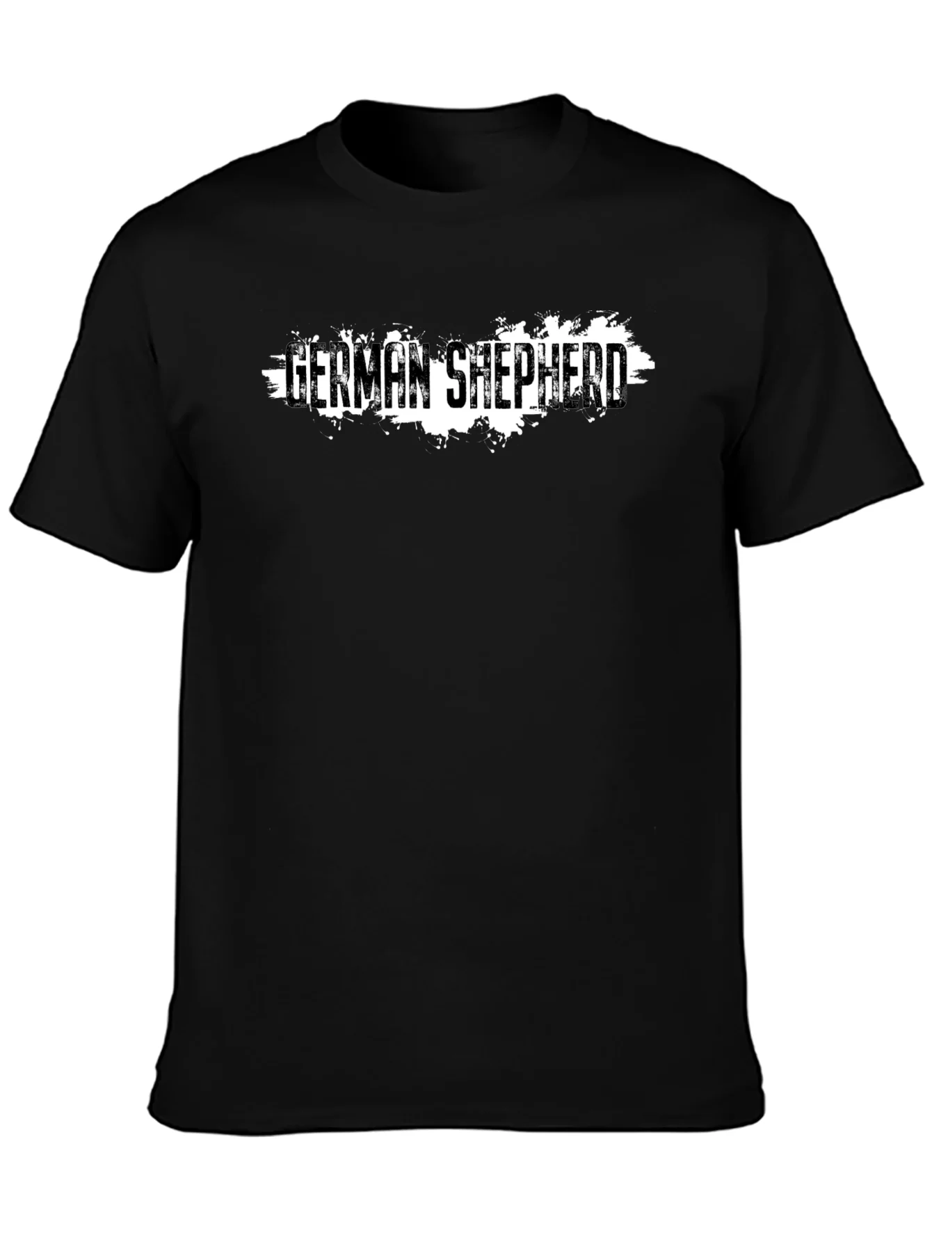 Camiseta Negra Pastor Alem¨¢n para Hombre