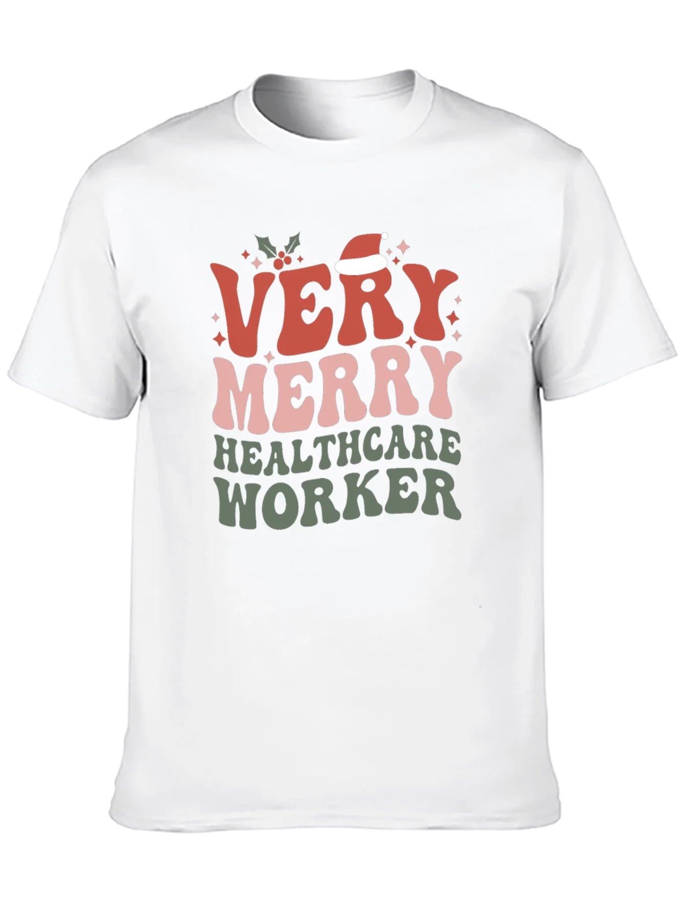 Rebbecca Very Merry Healthcare Worker Christmas T-Shirt