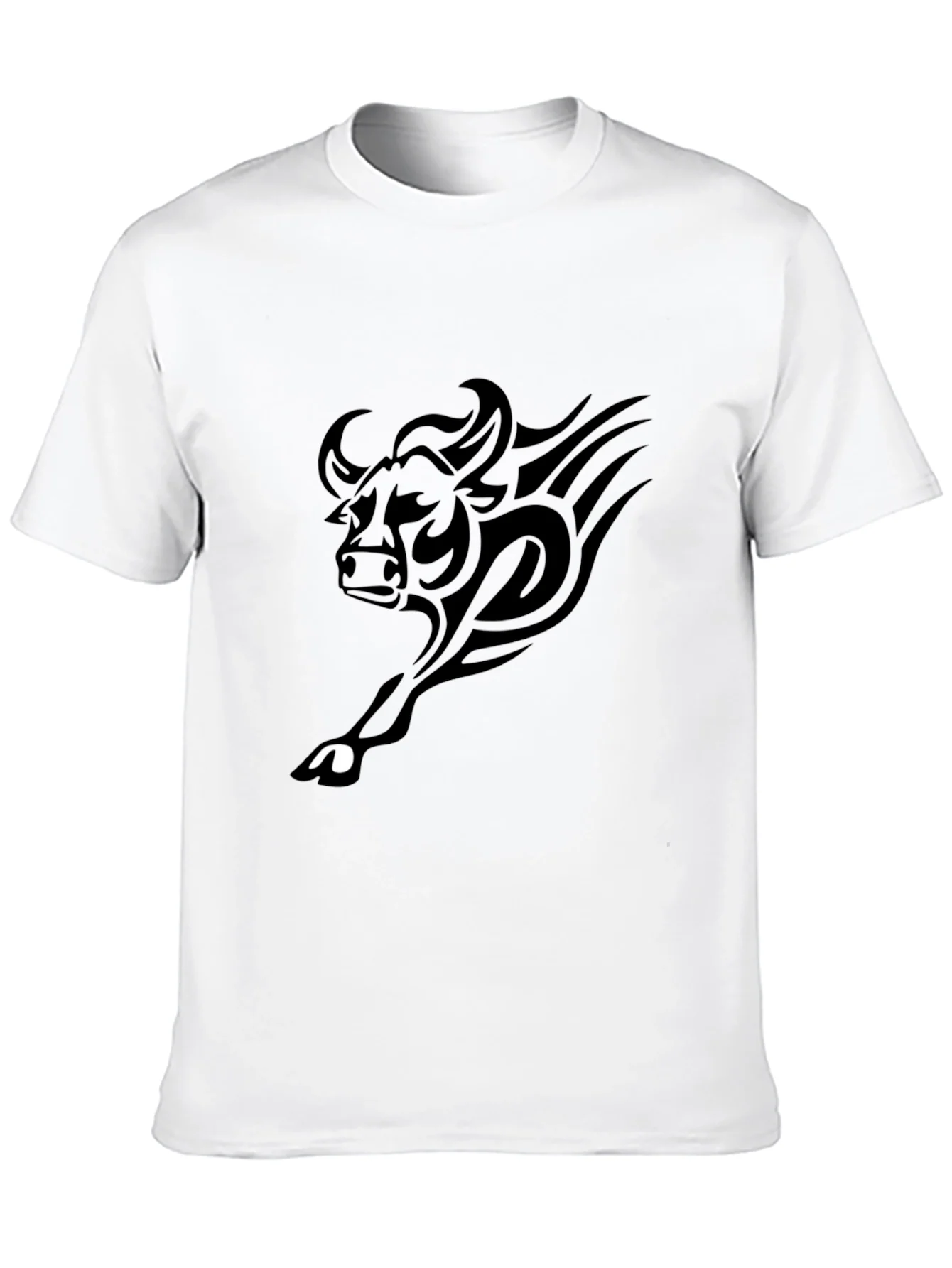 Camiseta Negra con Toro Tribal