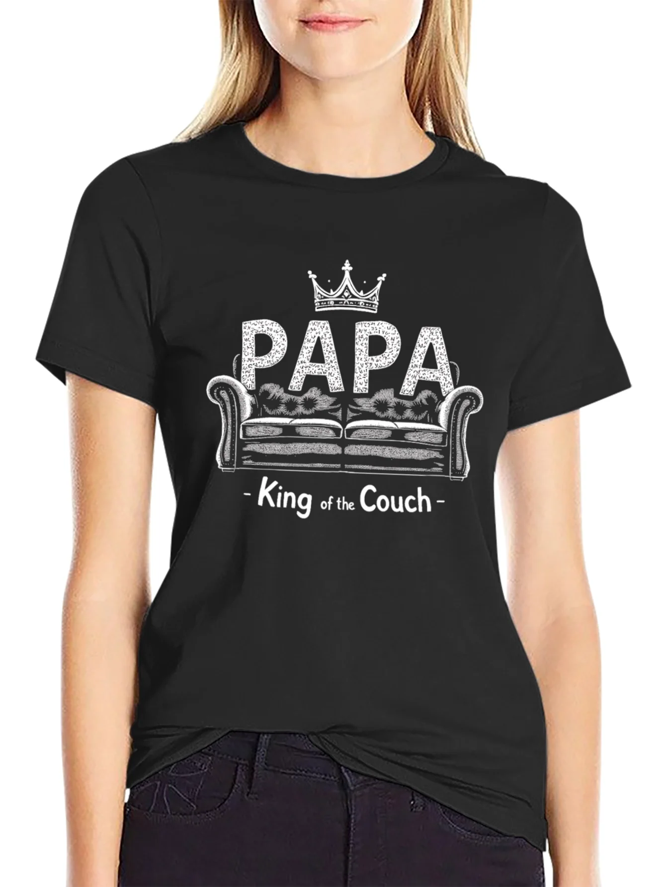 Camiseta Negra Papa King Couch