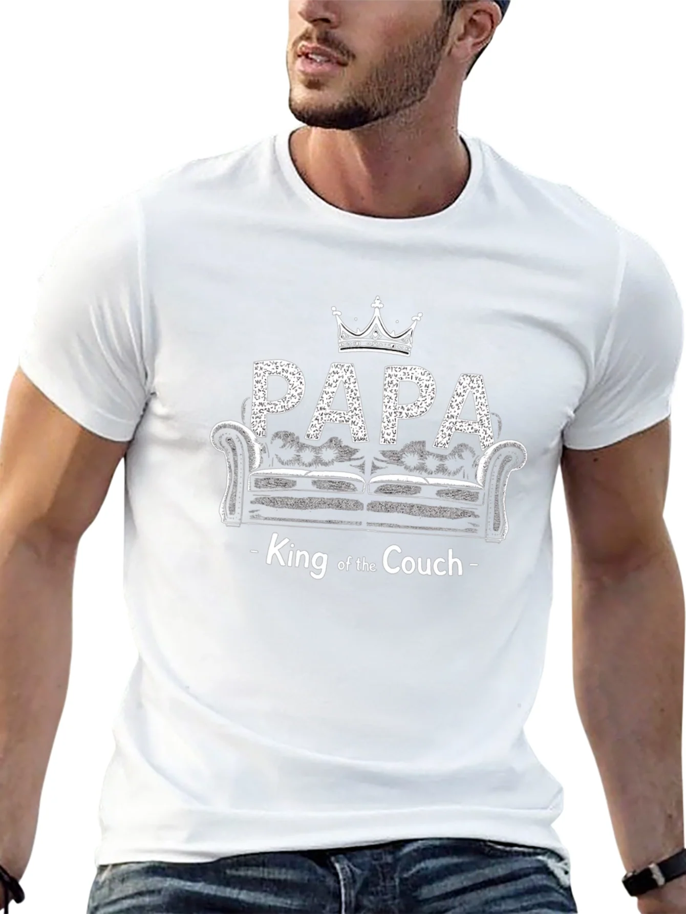 Camiseta Negra Papa King Couch
