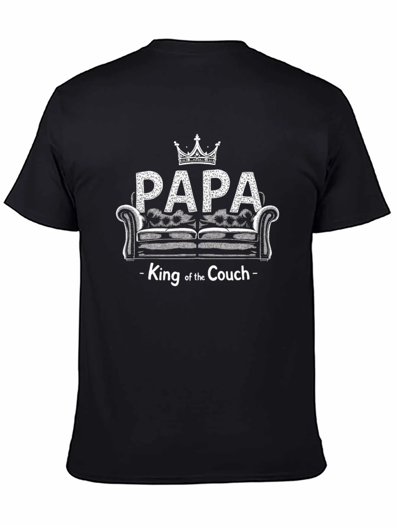 Camiseta Negra Papa King Couch
