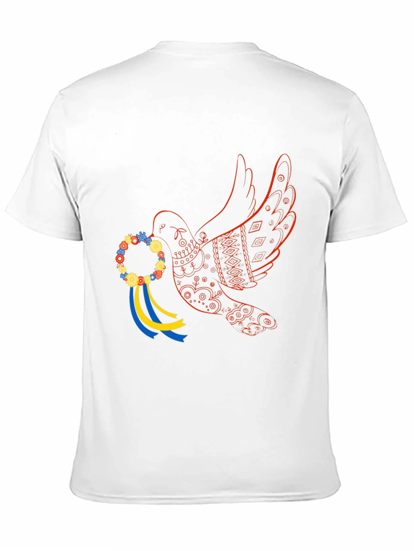 Camiseta Negra Paloma de la Paz Ucrania