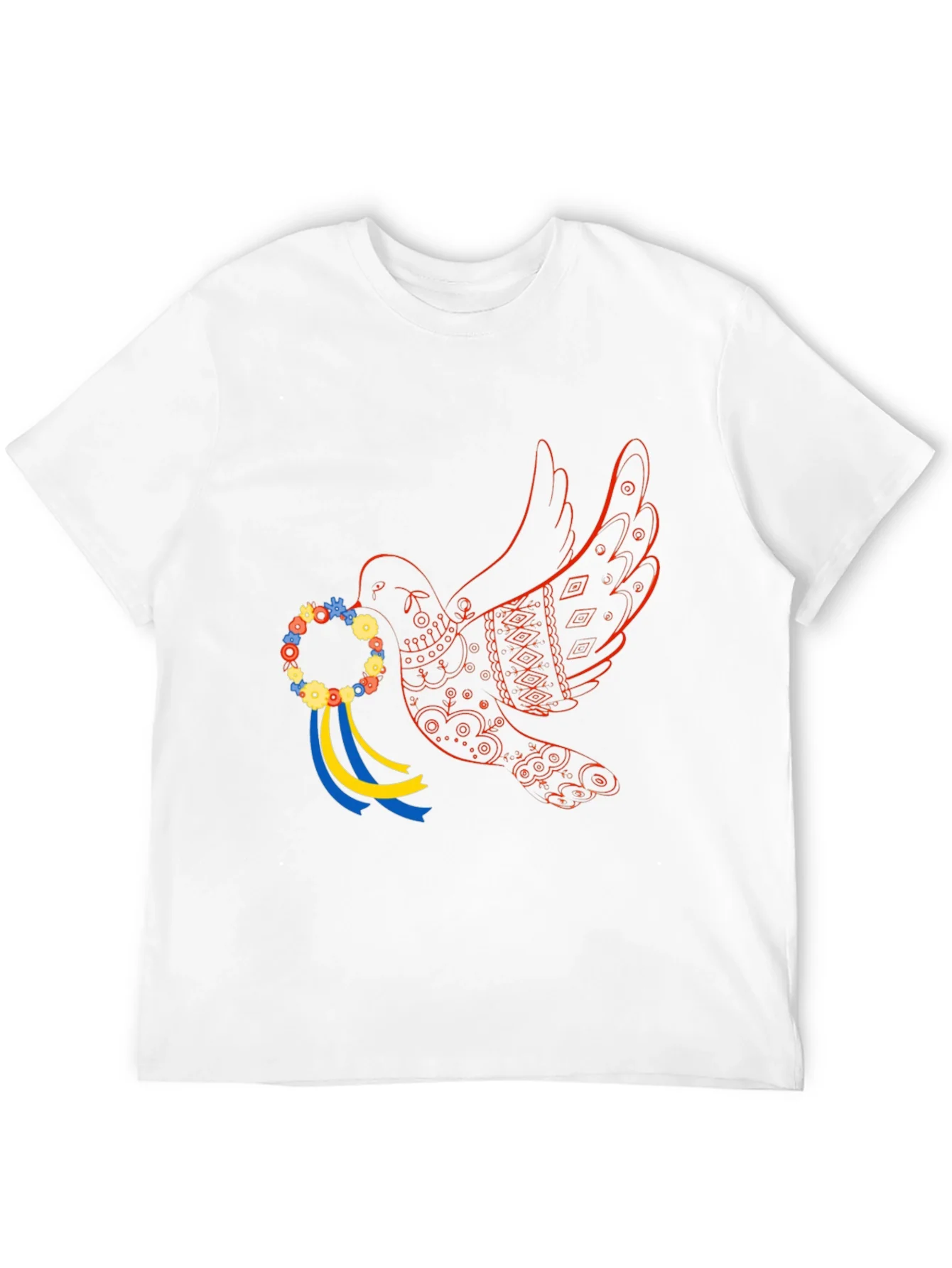 Camiseta Negra Paloma de la Paz Ucrania